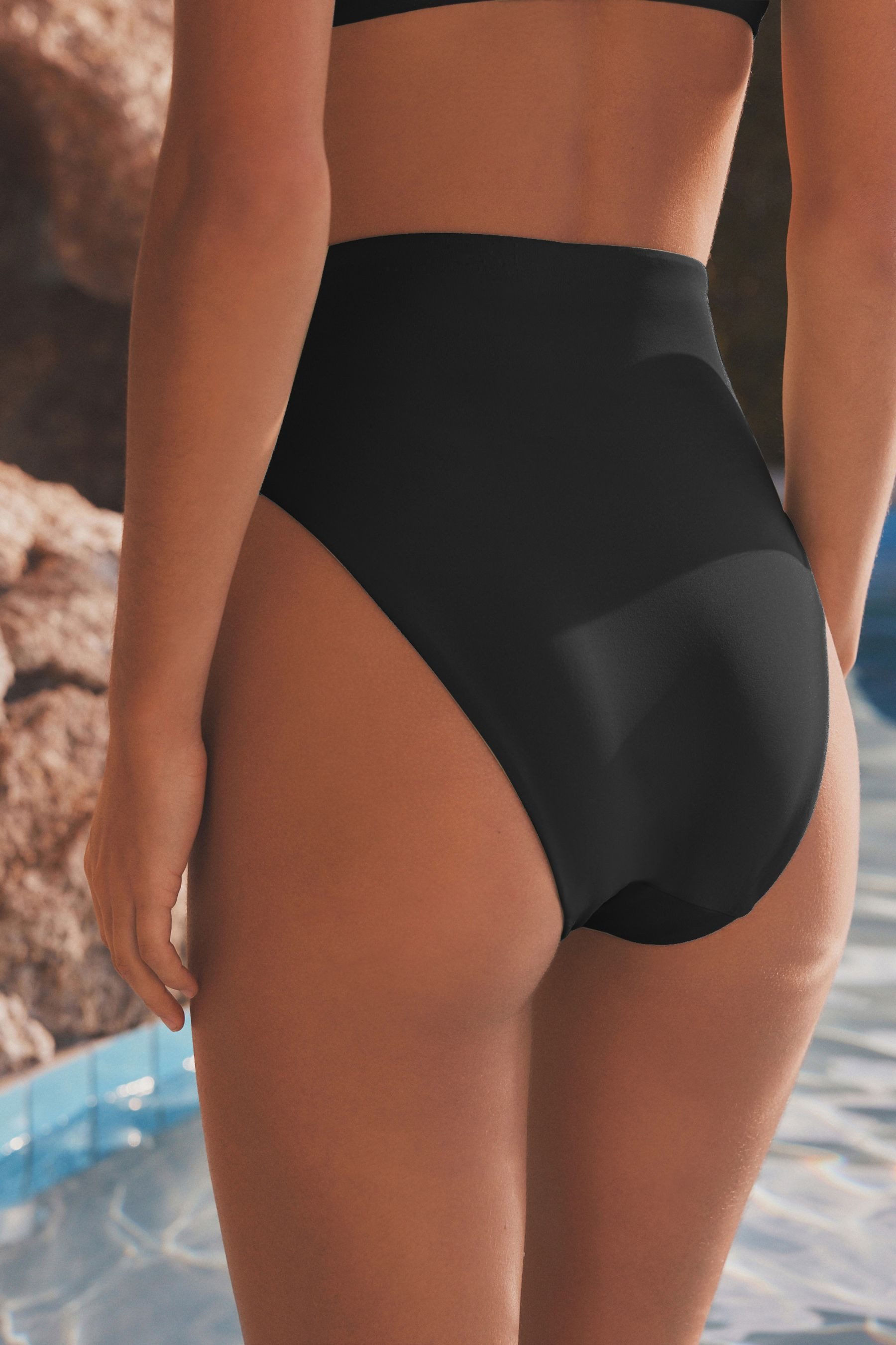 Next Bikini-Hose Bikinihose mit seitlicher Raffung, hoher Bund (1-St) günstig online kaufen