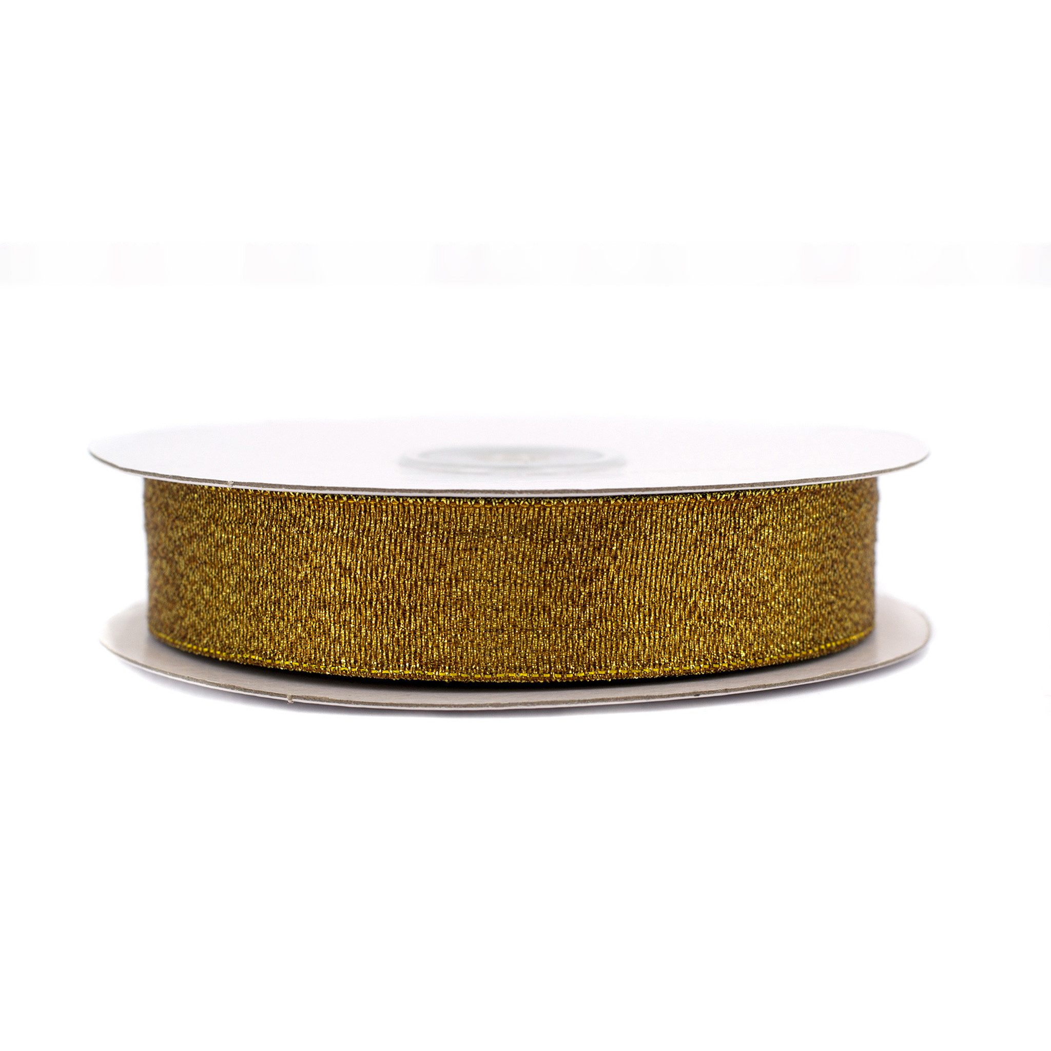 Creativery Geschenkband, Glitzerband 25mm x 32m Rolle Braun / Gold