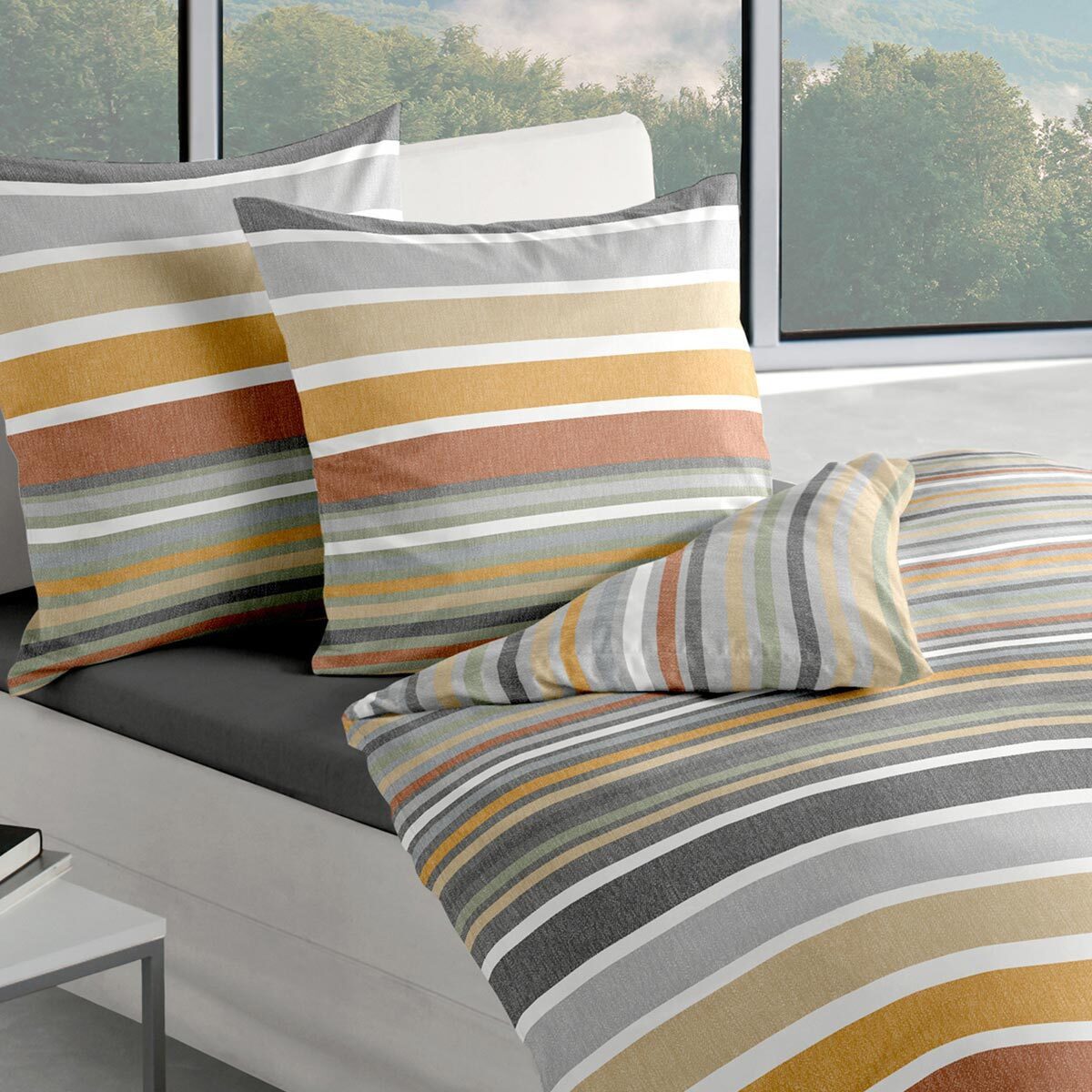 TRAUMSCHLAF Bettwäsche Ennis, Biber, 2 teilig, günstig online kaufen