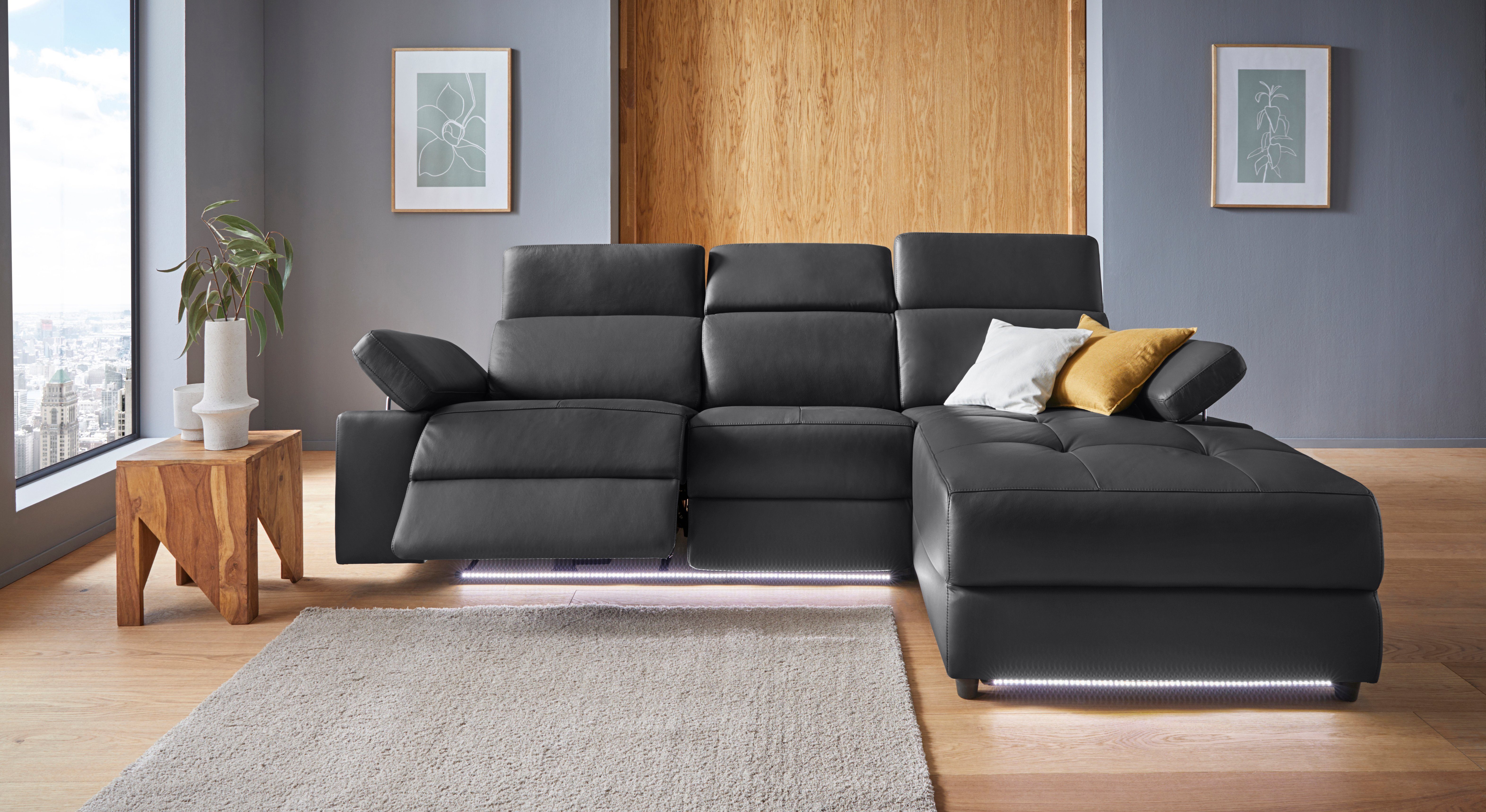 Home affaire Ecksofa Kilado, L-Form, mit Relaxfunktion, verstellbarer Armlehne, Kopfteilverstellung