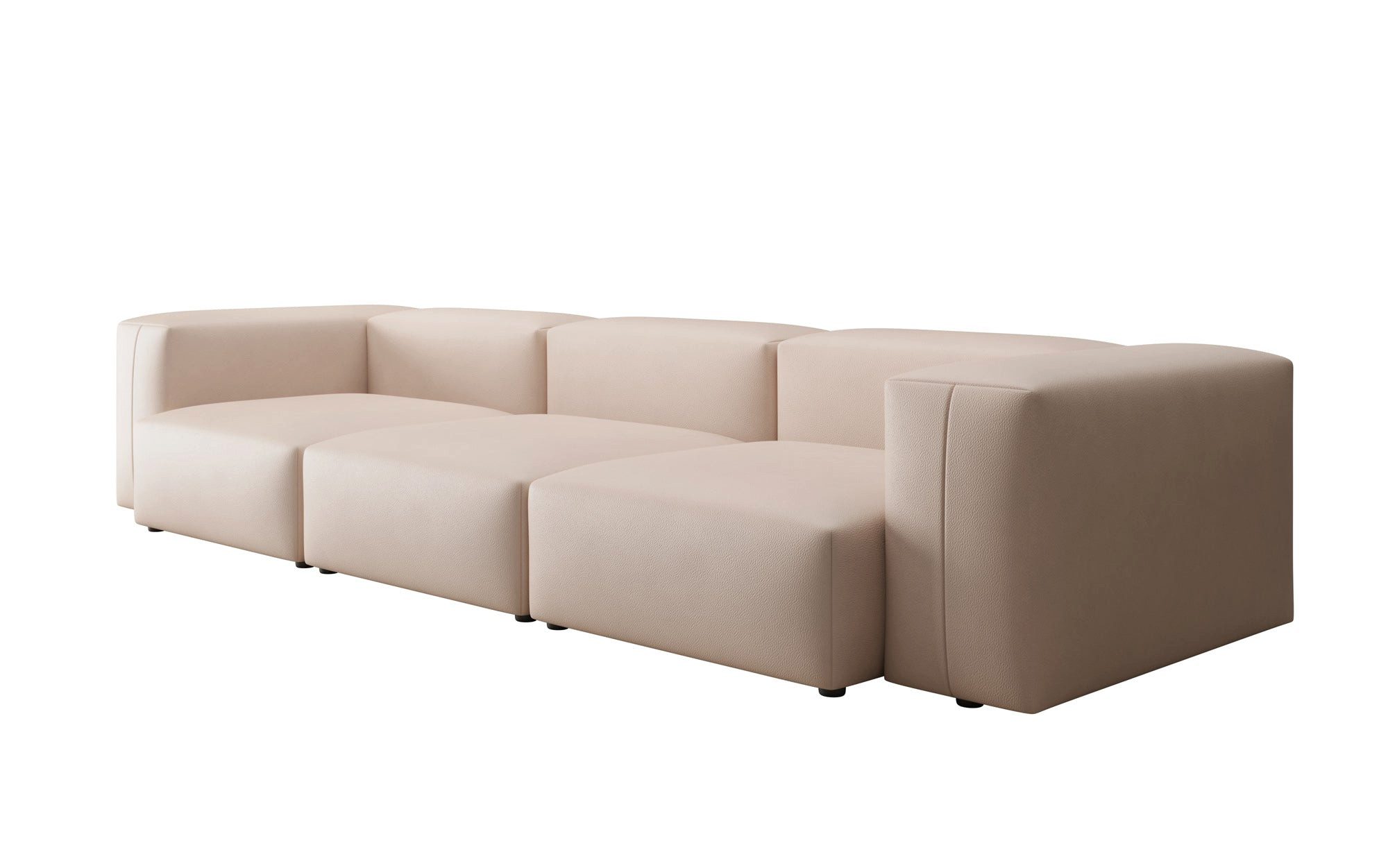 Luxusbetten24 Sofa Designer 3 Sitzer Sofa Snug, mit Bezug aus Echtleder