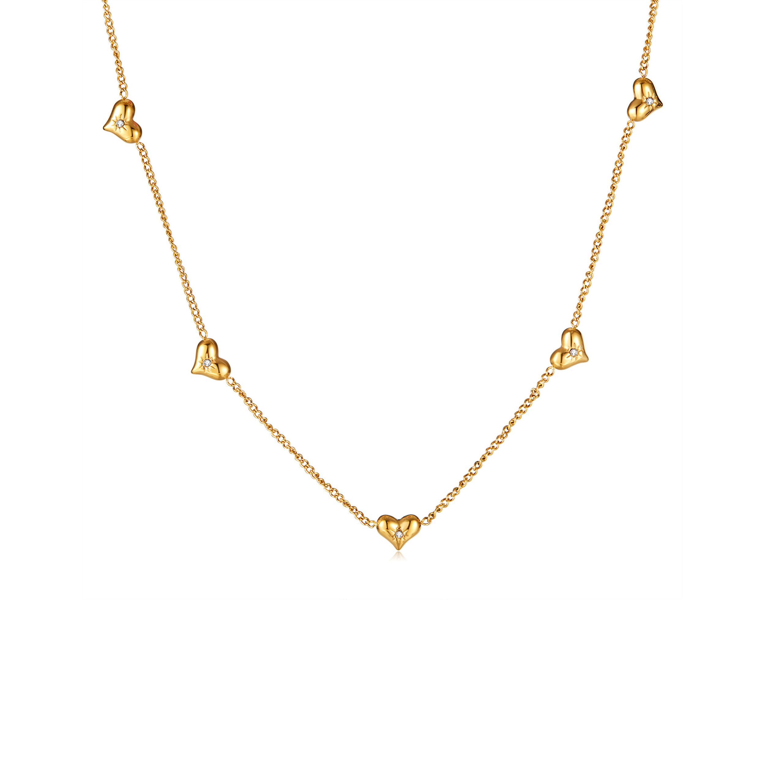 Edelstahlkette LOVE DIAMOND Edelstahl Halskette