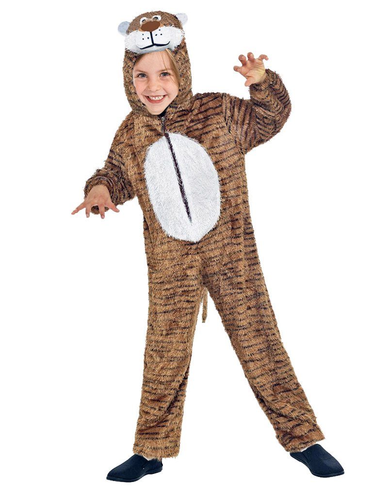 Das Kostümland Kostüm Tiger Tierkostüm für Kinder - Anzug Панельная обшивка Wildkatze