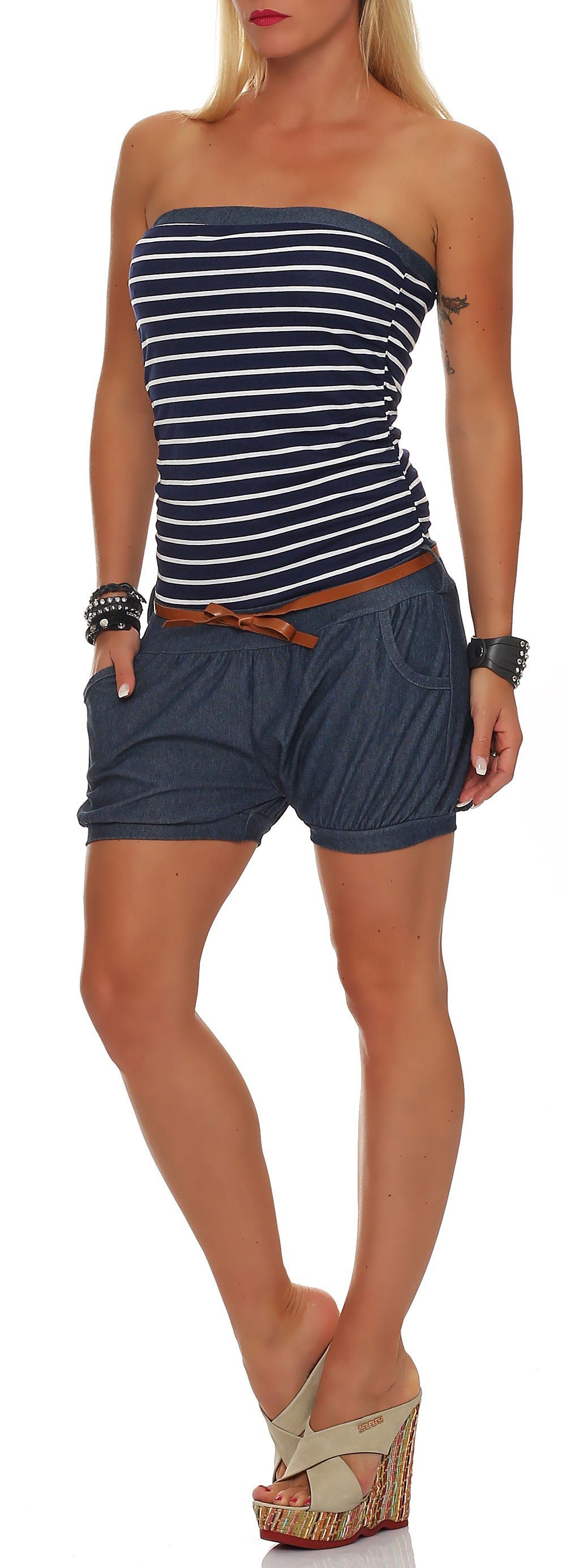 malito more than fashion Kurzoverall 9646 Marine Design Einheitsgröße günstig online kaufen