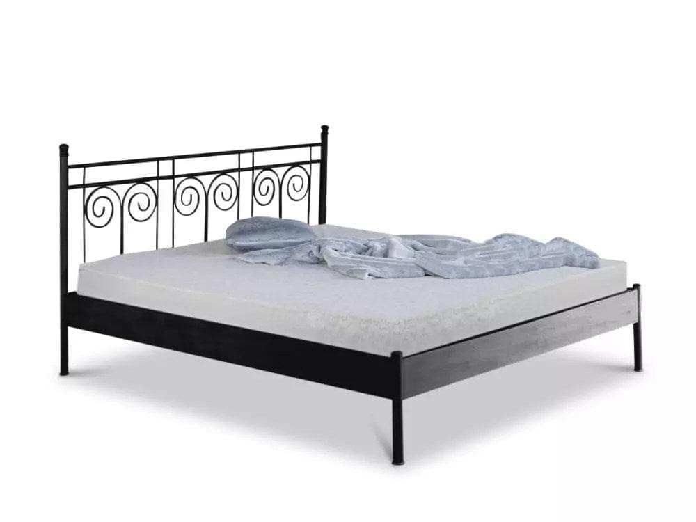 BedBox Metallbett Ida, Metallbett mit aufwendig gestaltetem Kopfteil