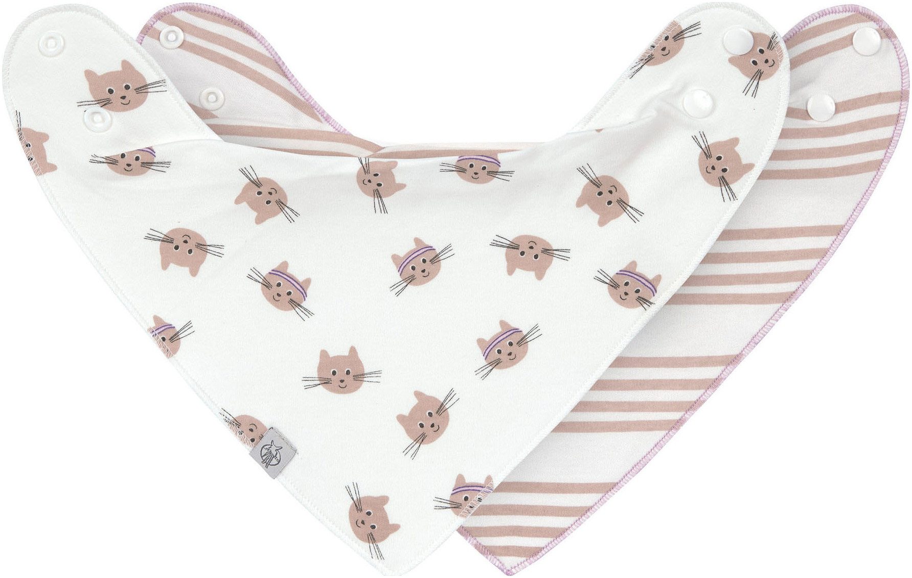 LÄSSIG Dreieckstuch Tiny Team Cat, (Set, 2-St), für Babys