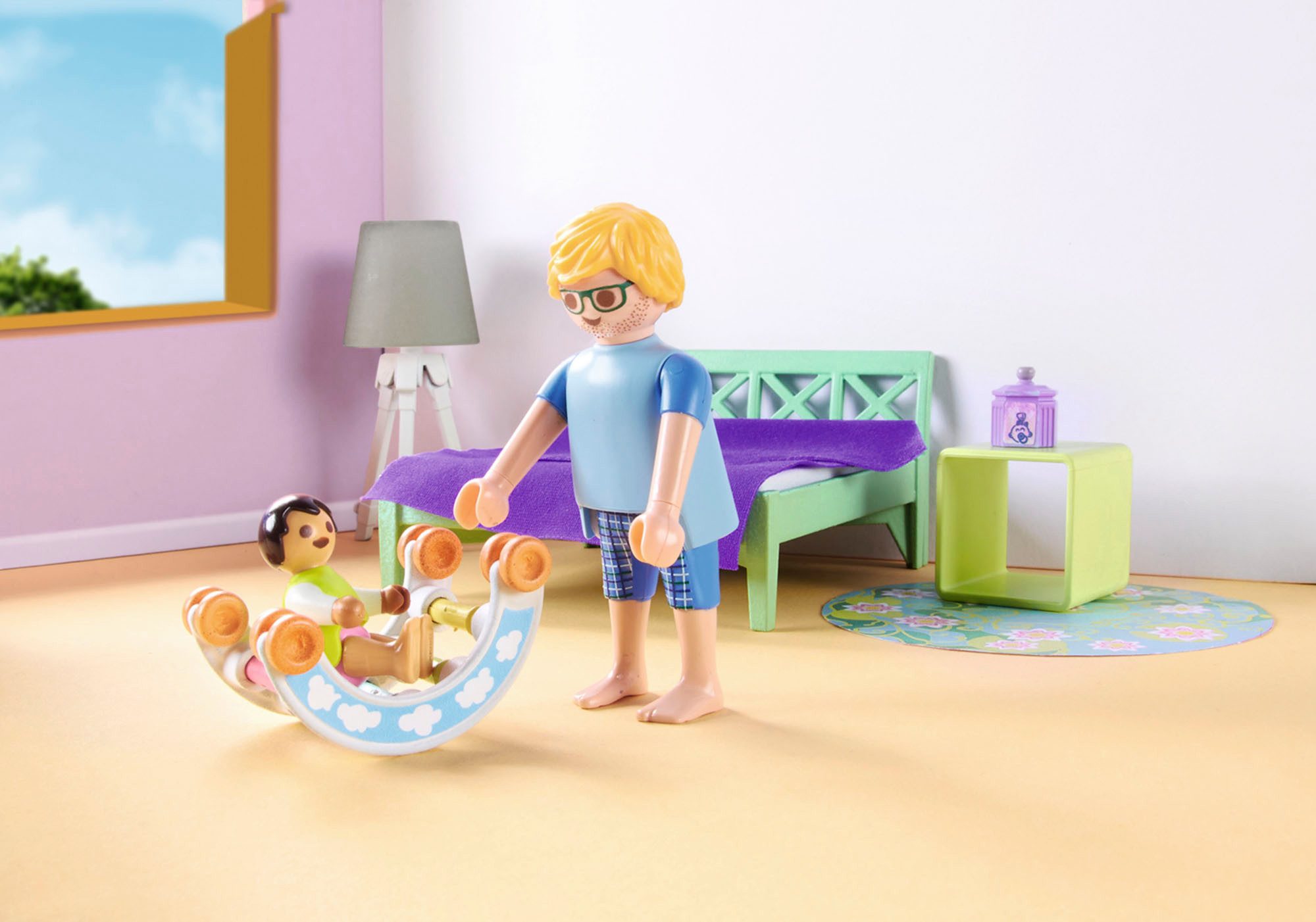 Playmobil® Schlafzimmer mit Babyspielecke (71609), myLife Konstruktions-Spielset, (50 St), Made in Europe