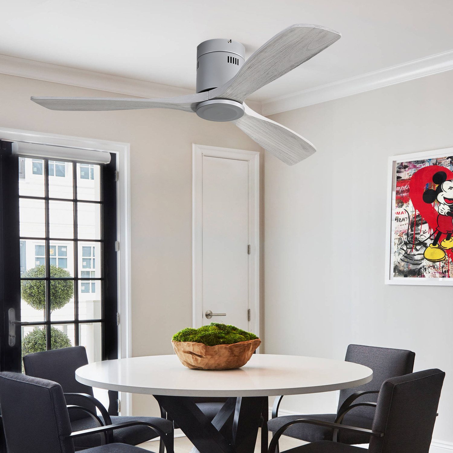 BlingBin Deckenventilator Holz Ventilator mit Beleuchtung günstig online kaufen