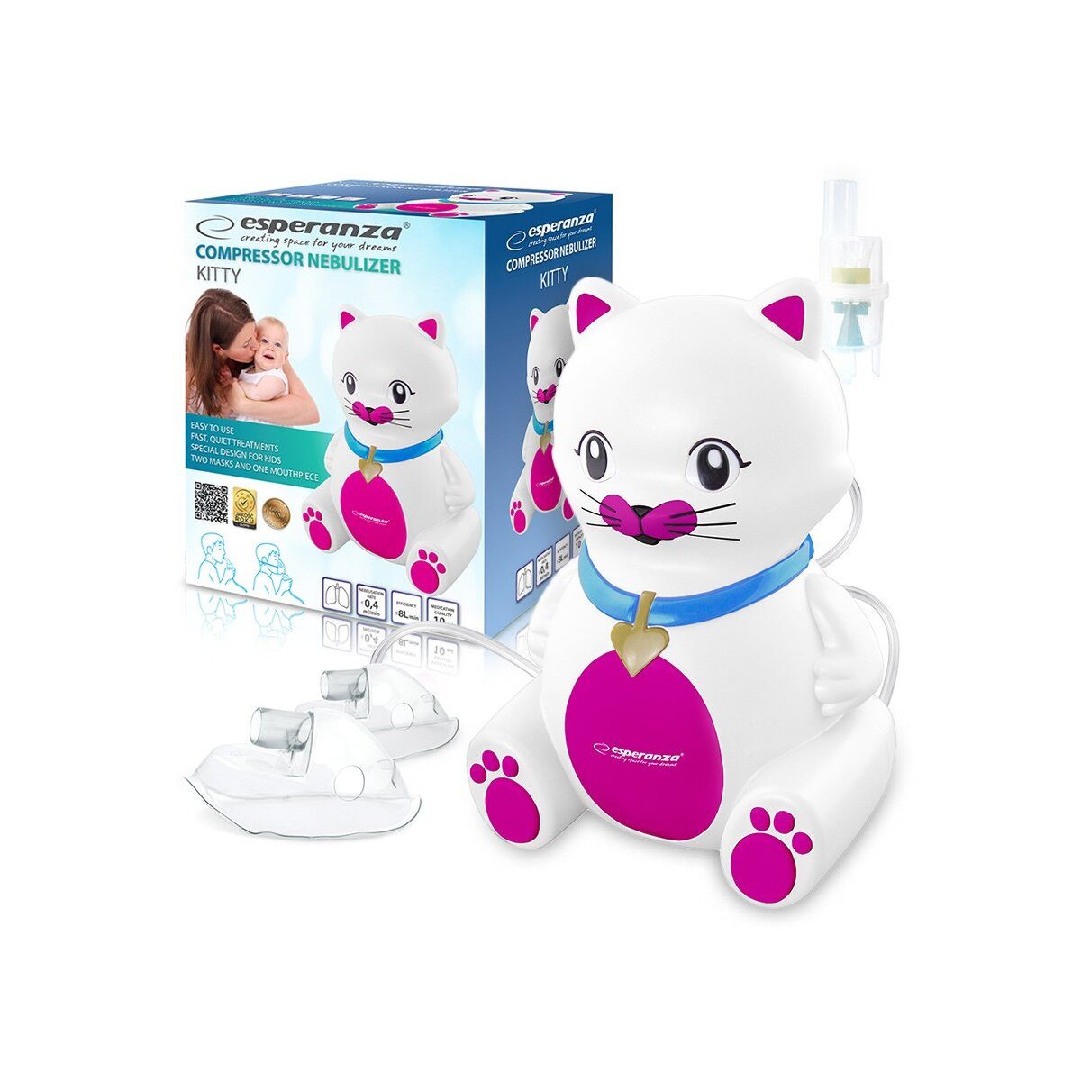 Esperanza Inhalator Esperanza Kitty Inhalator Vernebler für Kinder