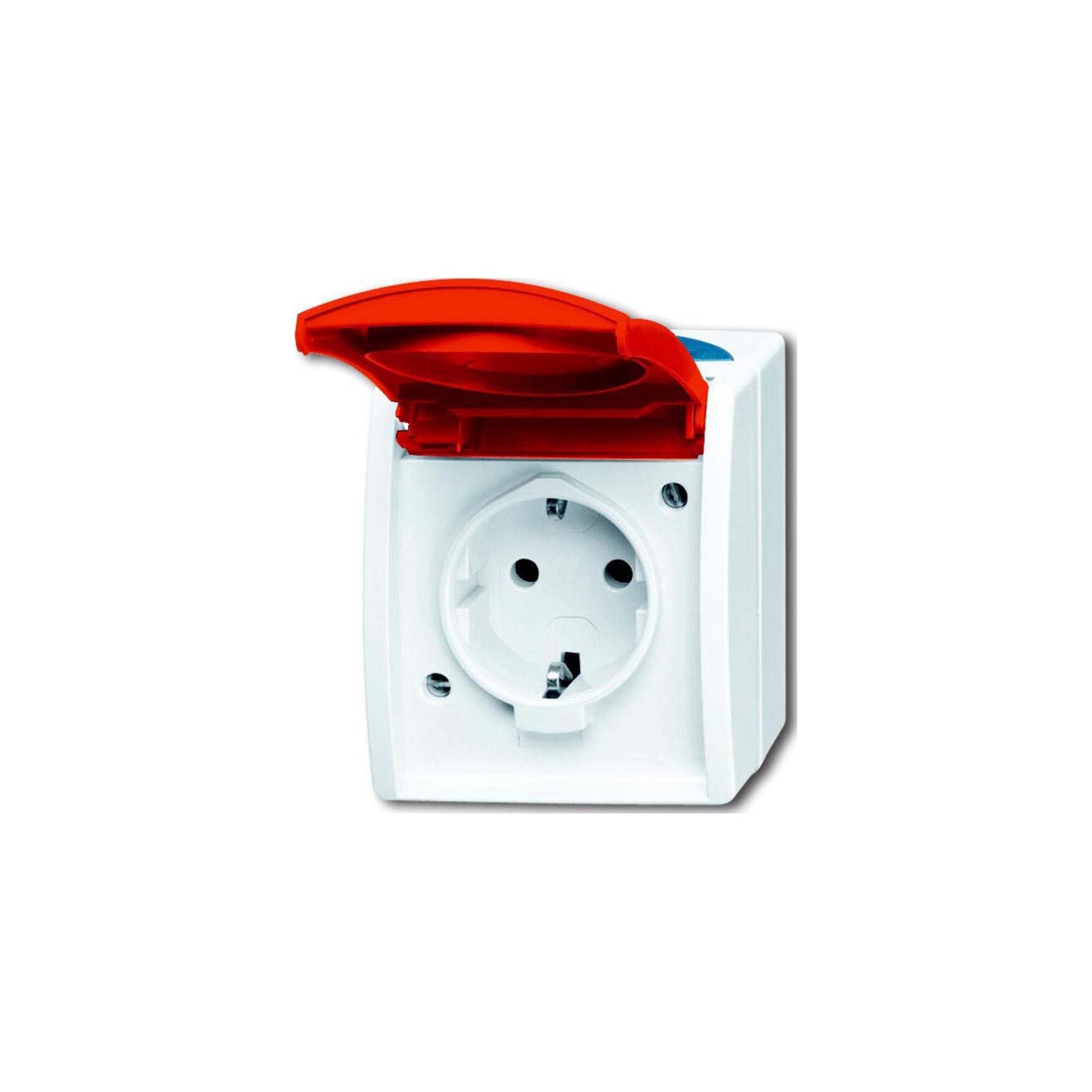 Busch-Jaeger Steckdose Busch-Jaeger Schuko-Steckdose mit EDV/Namensschild 20 EW/DVN-53