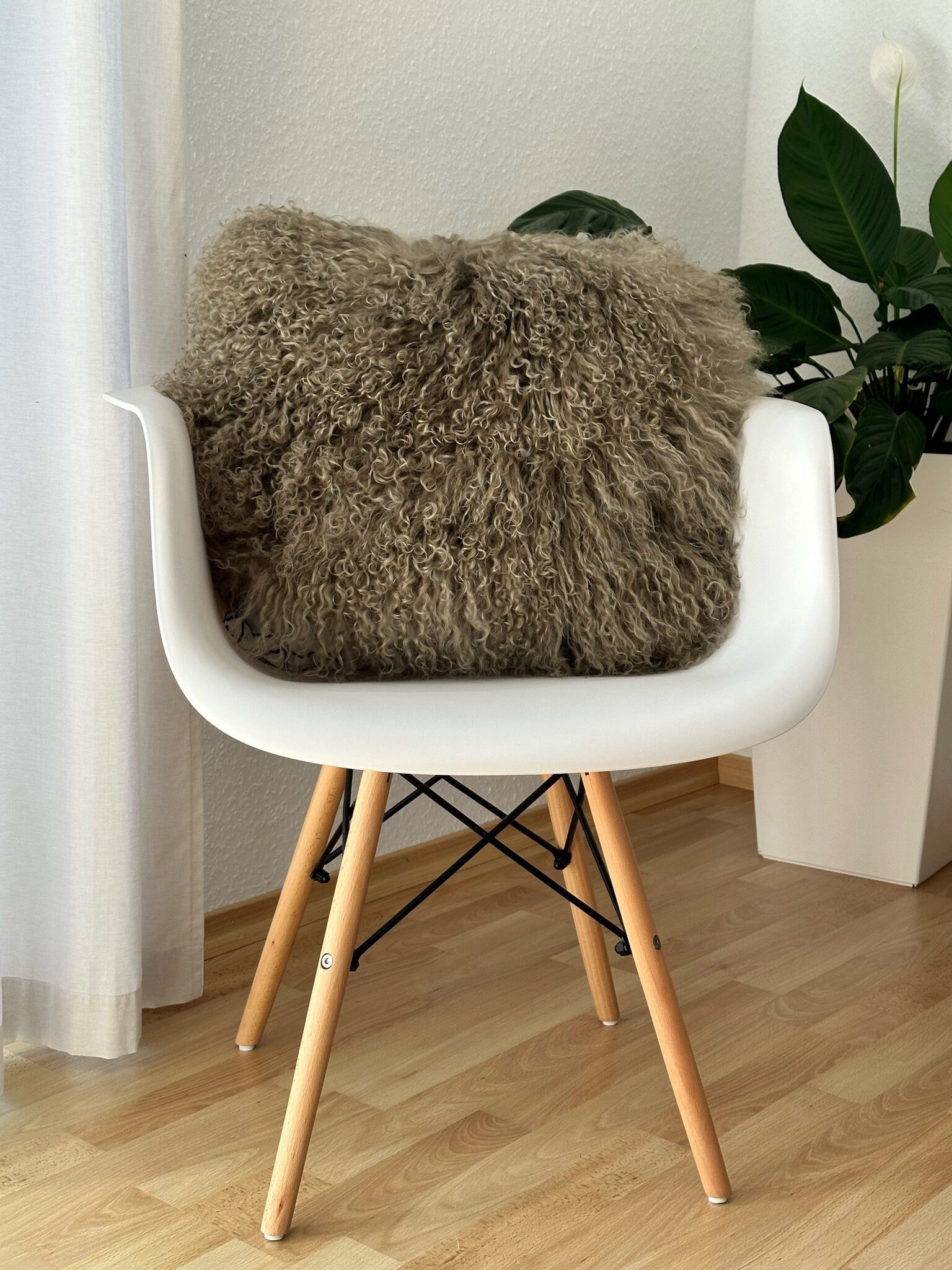 LIRA Deko Kissenhülle Lammfell Kissenbezug Tibetlammkissen 100% mongolische günstig online kaufen