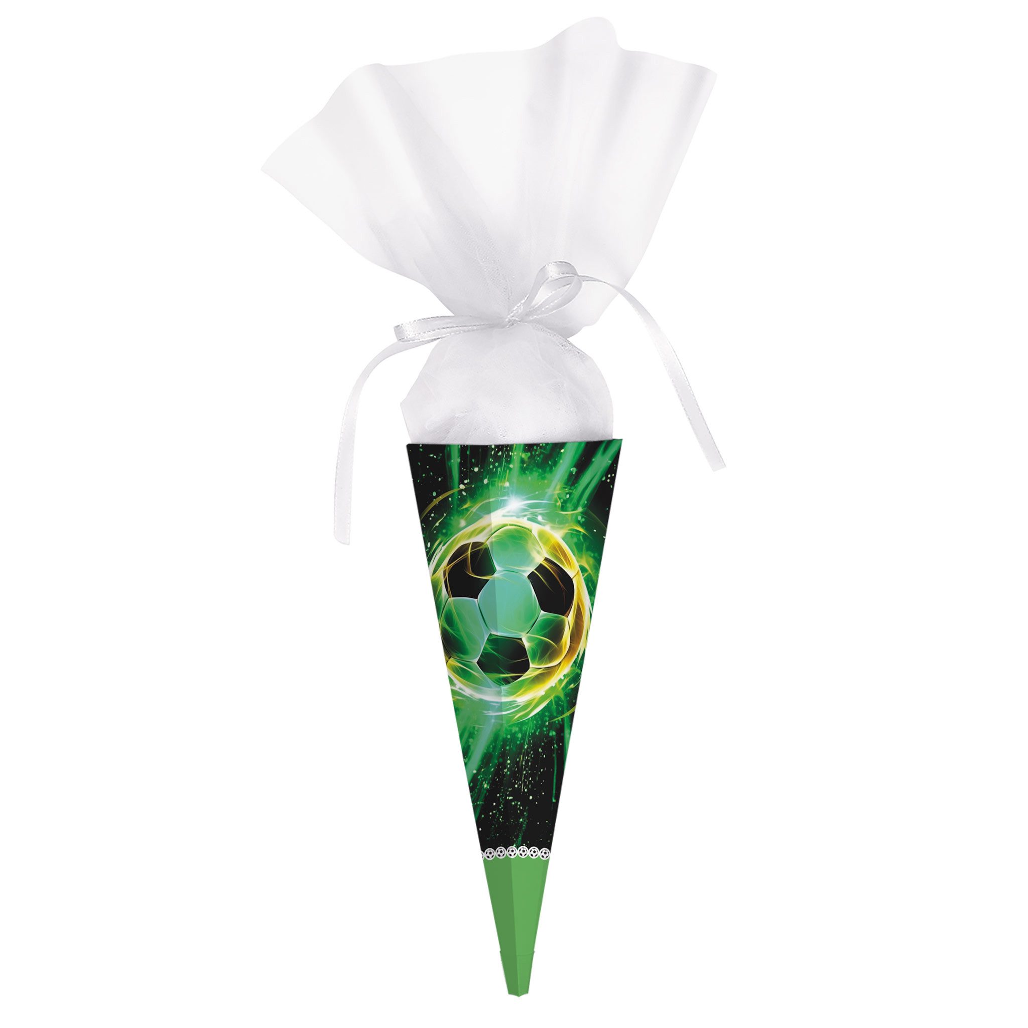 Striefchen Schultüte für Kinder als Geschenk zur Einschulung - Zuckertüte mit Tüll, 28 cm, Motive für Jungen & Mädchen