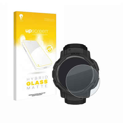 upscreen flexible Panzerglasfolie für Garmin Instinct Crossover, Displayschutzglas, Schutzglas Glasfolie matt entspiegelt