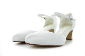 White Lady 143 bequeme Leder Brautschuhe Slingpumps