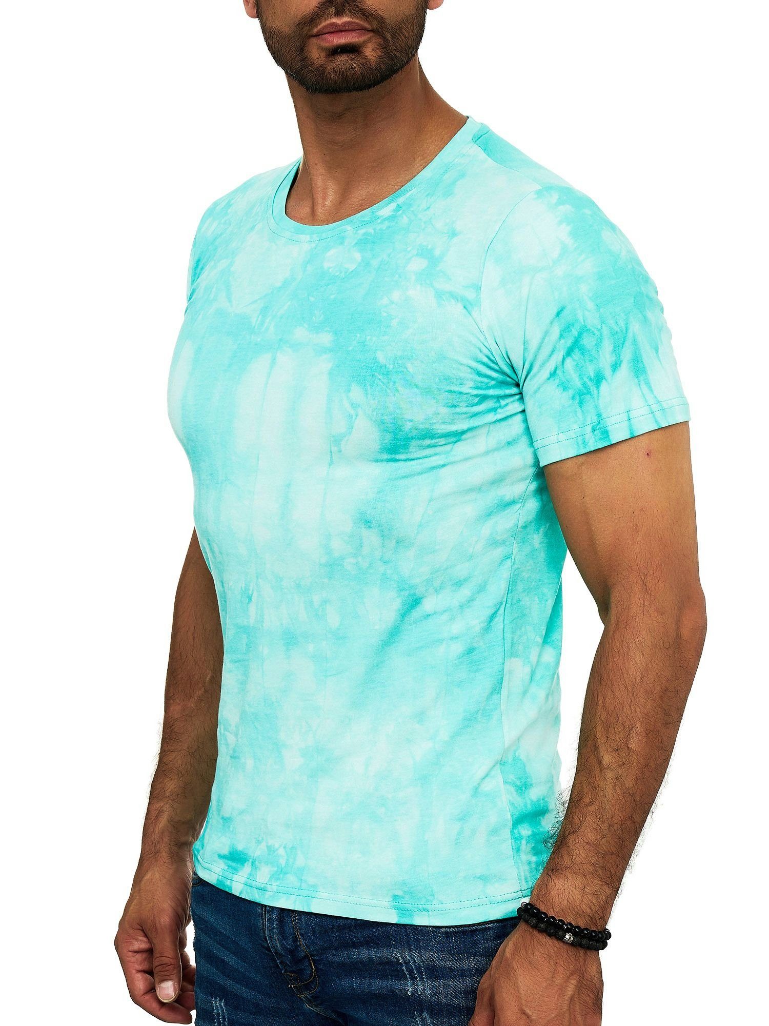 Tee, TS-3685 T-Shirt Fitness OneRedox Polo 1-tlg) Mint (Shirt Kurzarmshirt Freizeit Casual