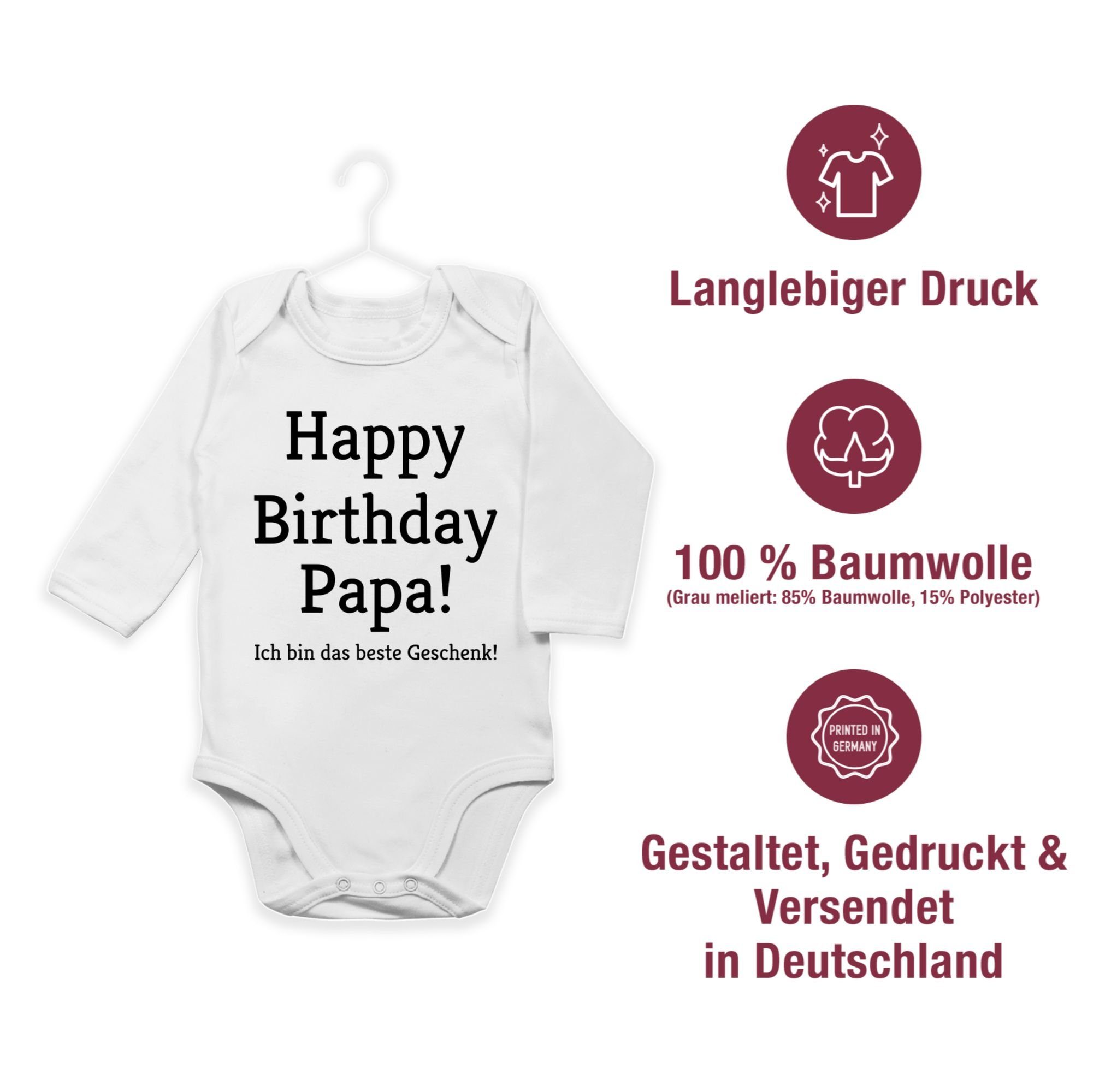 Happy Shirtracer bin Weiß Baby Geschenk! 1 Papa! Ich Shirtbody Birthday das Event Geschenke