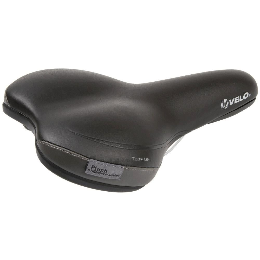 Velo Fahrradsattel Velo Plush Tour-UNI Unisex Fahrradsattel schwarz/grau, Arc-Tech Federu