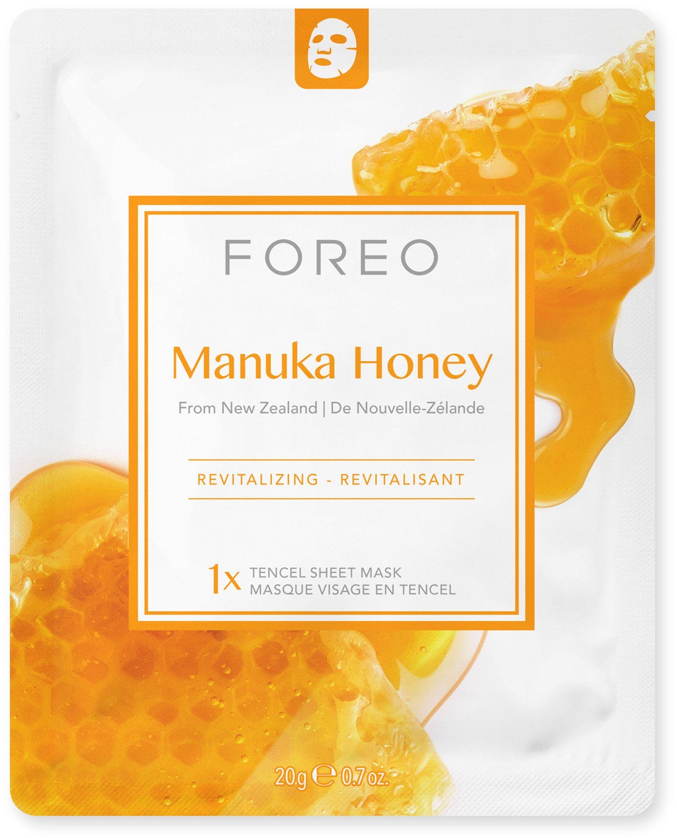 FOREO Gesichtsmaske Farm To Manuka 3-tlg. Collection Face Sheet Masks Honey