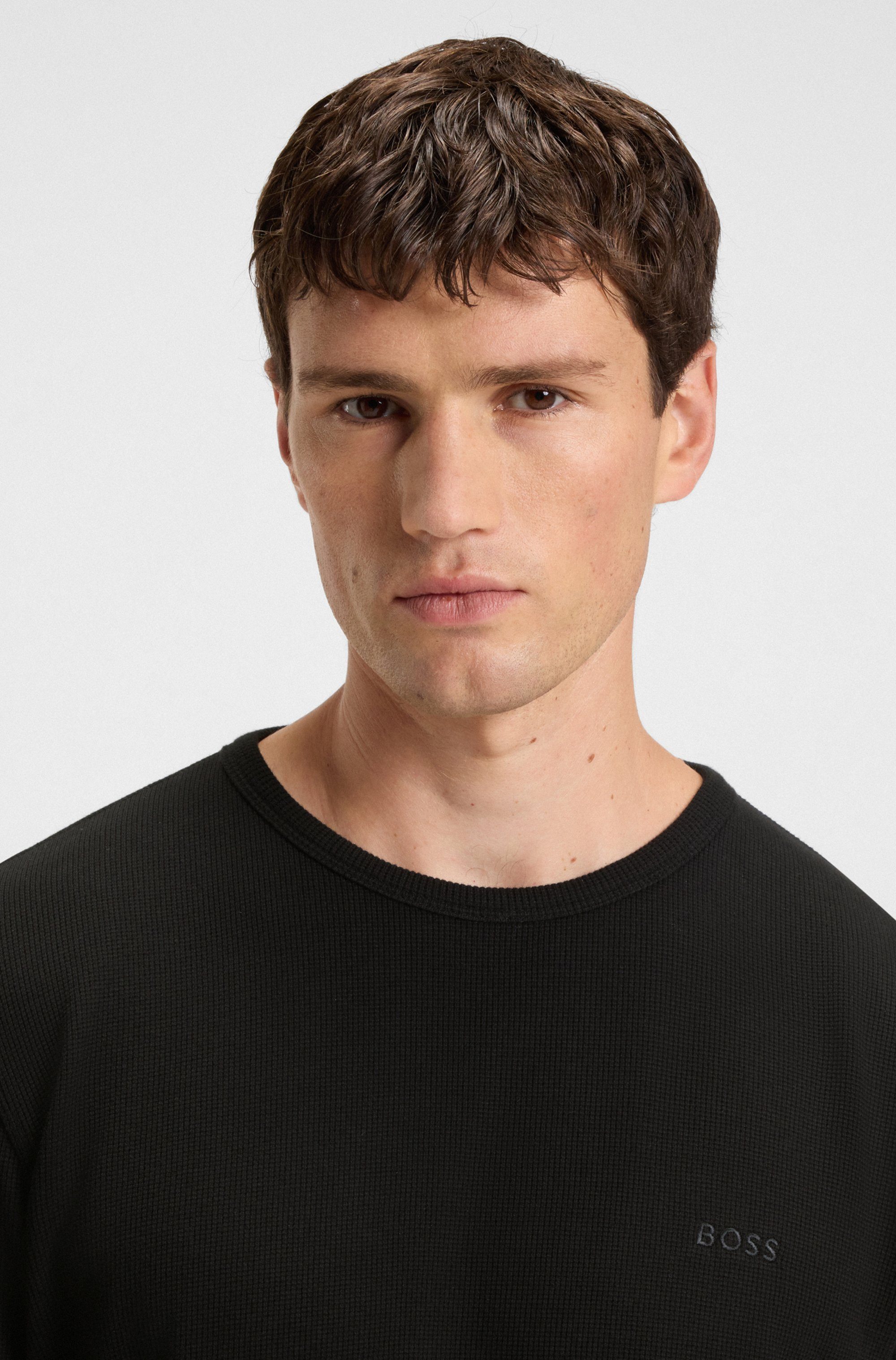 BOSS ORANGE Langarmshirt Tempesto mit BOSS-Stickerei