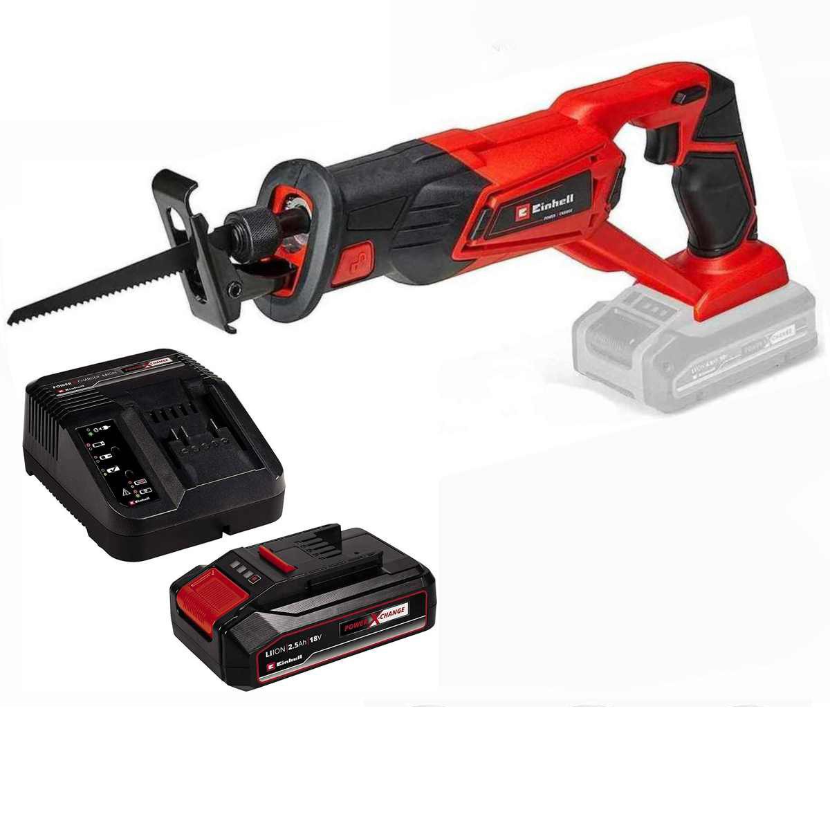 Einhell Akku-Säbelsäge Einhell Akku-Säbelsäge TE-AP 18/22 Li 18V mit Akku 2,5 Ah, Ladegerät