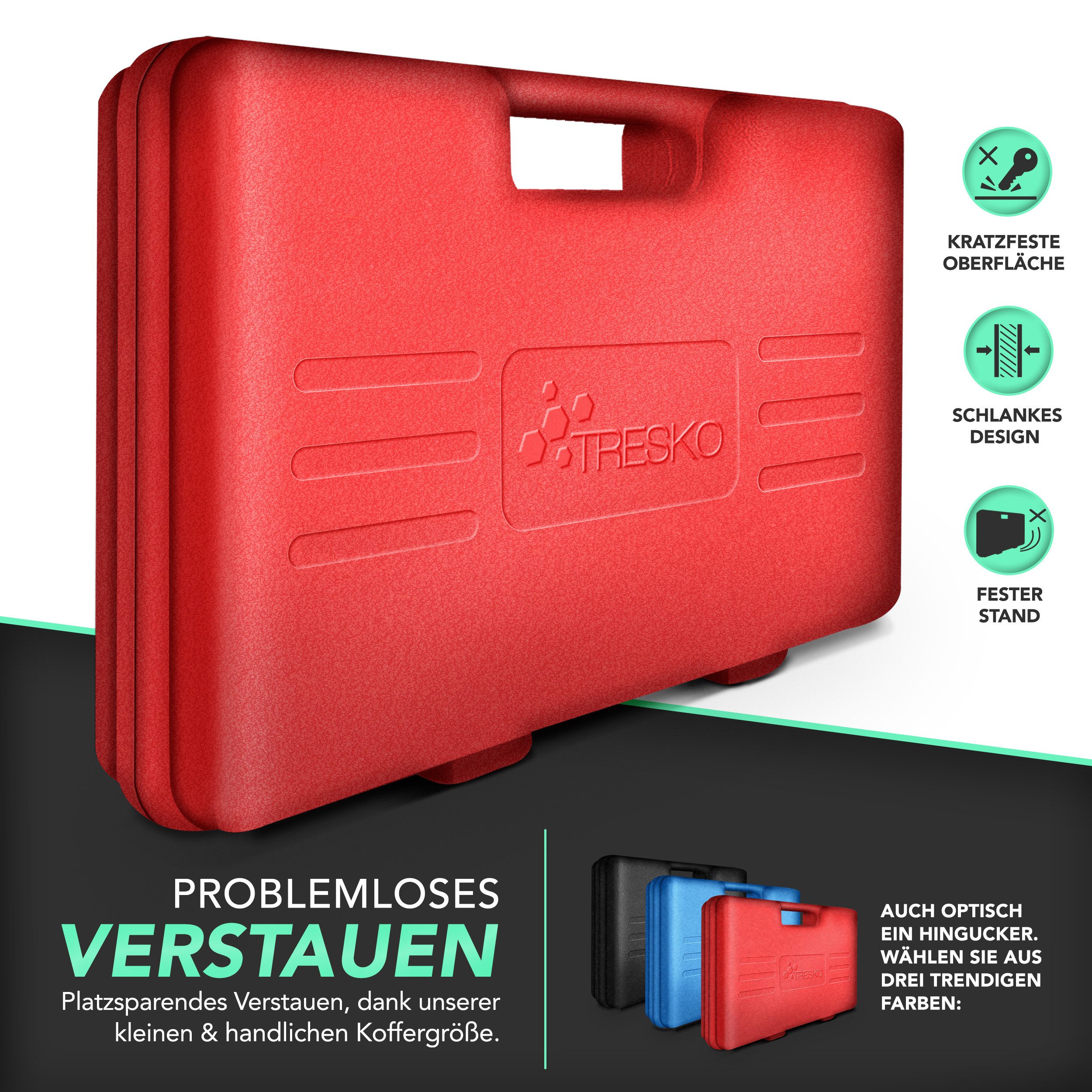 TRESKO Montagewerkzeug TRESKO 23tlg Bremskolbenrücksteller rot Set Bremskolben Satz Kolben, universell
