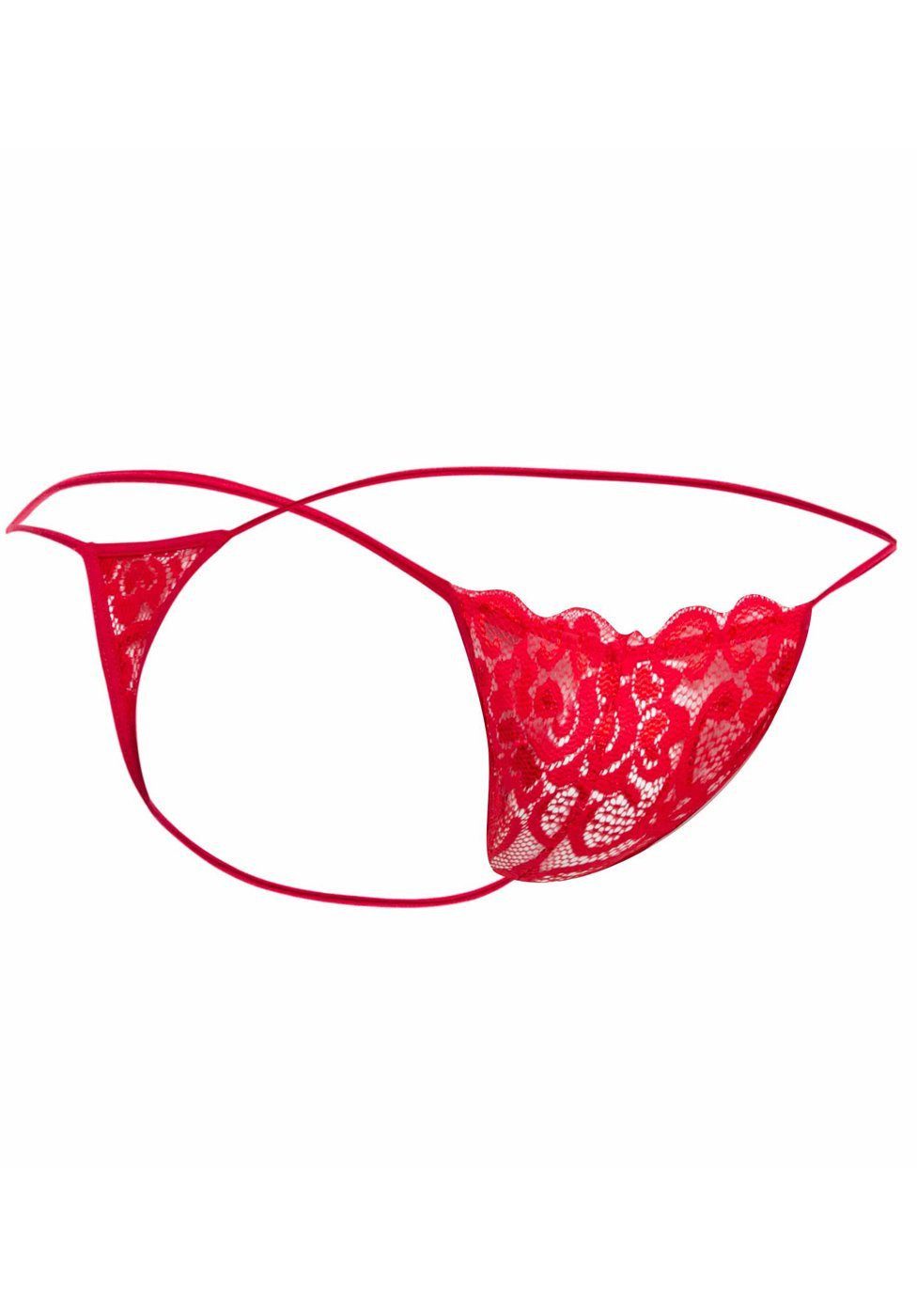 String Spitzen-String für Männer - rot