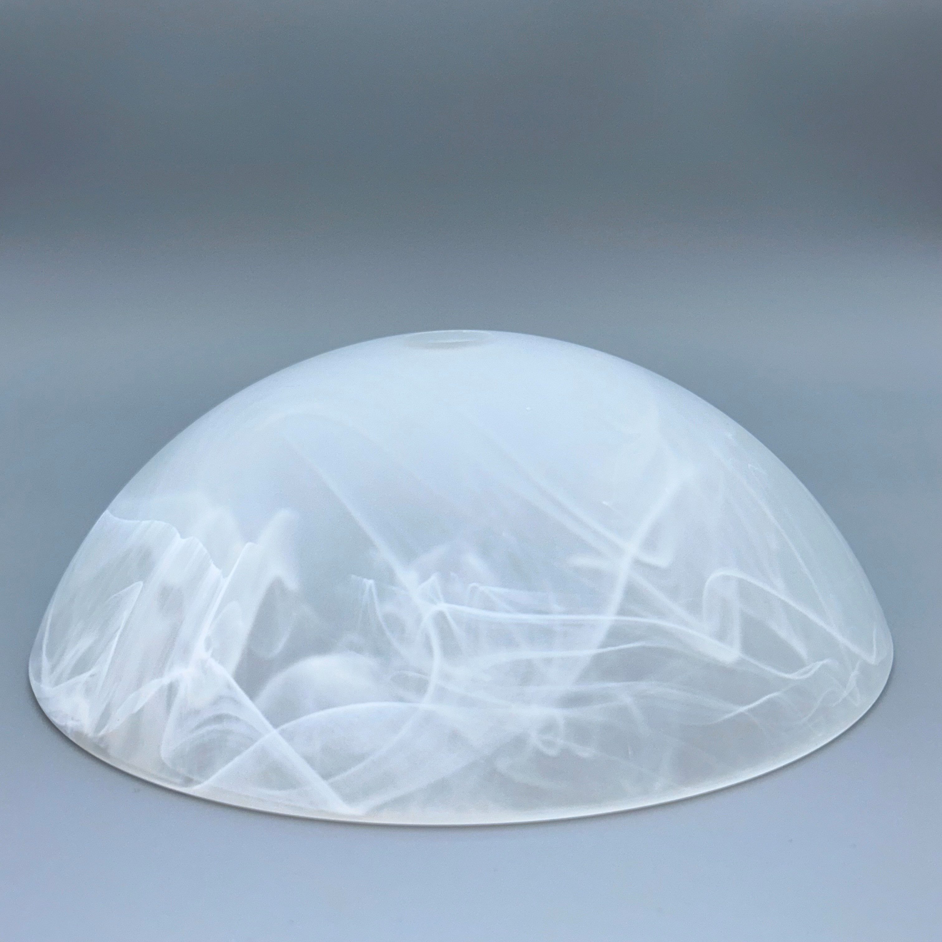 Home4Living Lampenschirm Alabasterglas weiß Ø224 mm H78 mm G9 Ersatzglas Leuchtenglas, dekorativ