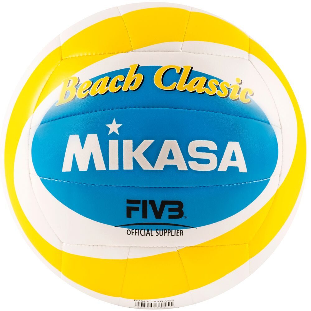 Mikasa Beachvolleyball Beachvolleyball Beach Classic BV543C-VXB-YSB, Rutschfeste Oberfläche für top Ballkontrolle