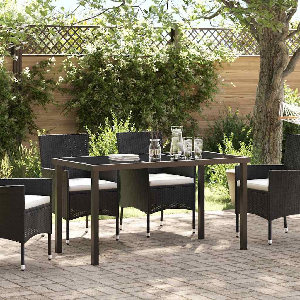 vidaXL Gartentisch Gartentisch Schwarz 140 x 70 x 73 cm Metall (1-St)