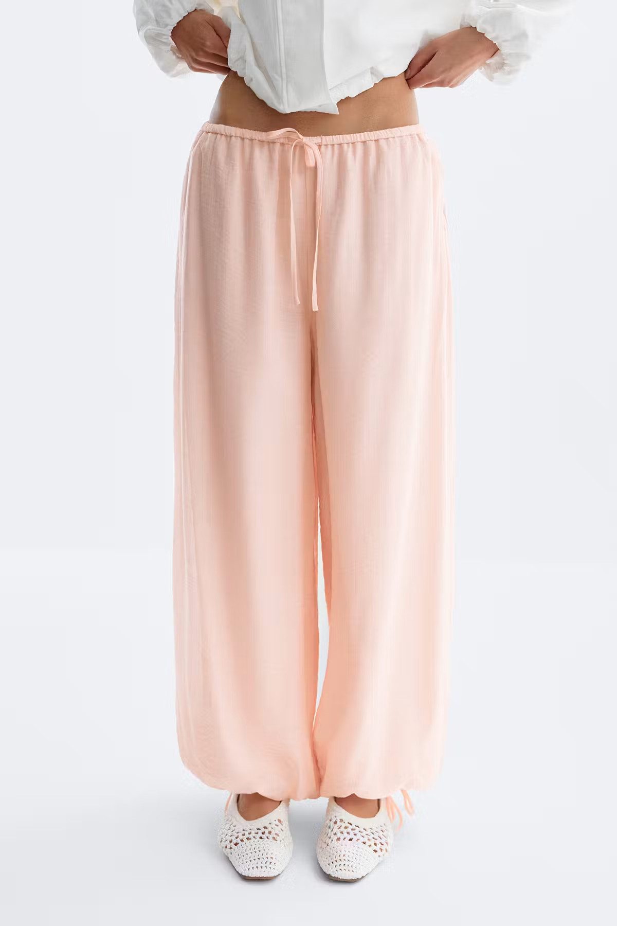 Gina Tricot Palazzohose Sheer balloon trousers - Ballonhose - weite Hose Damen - Sommerhose
