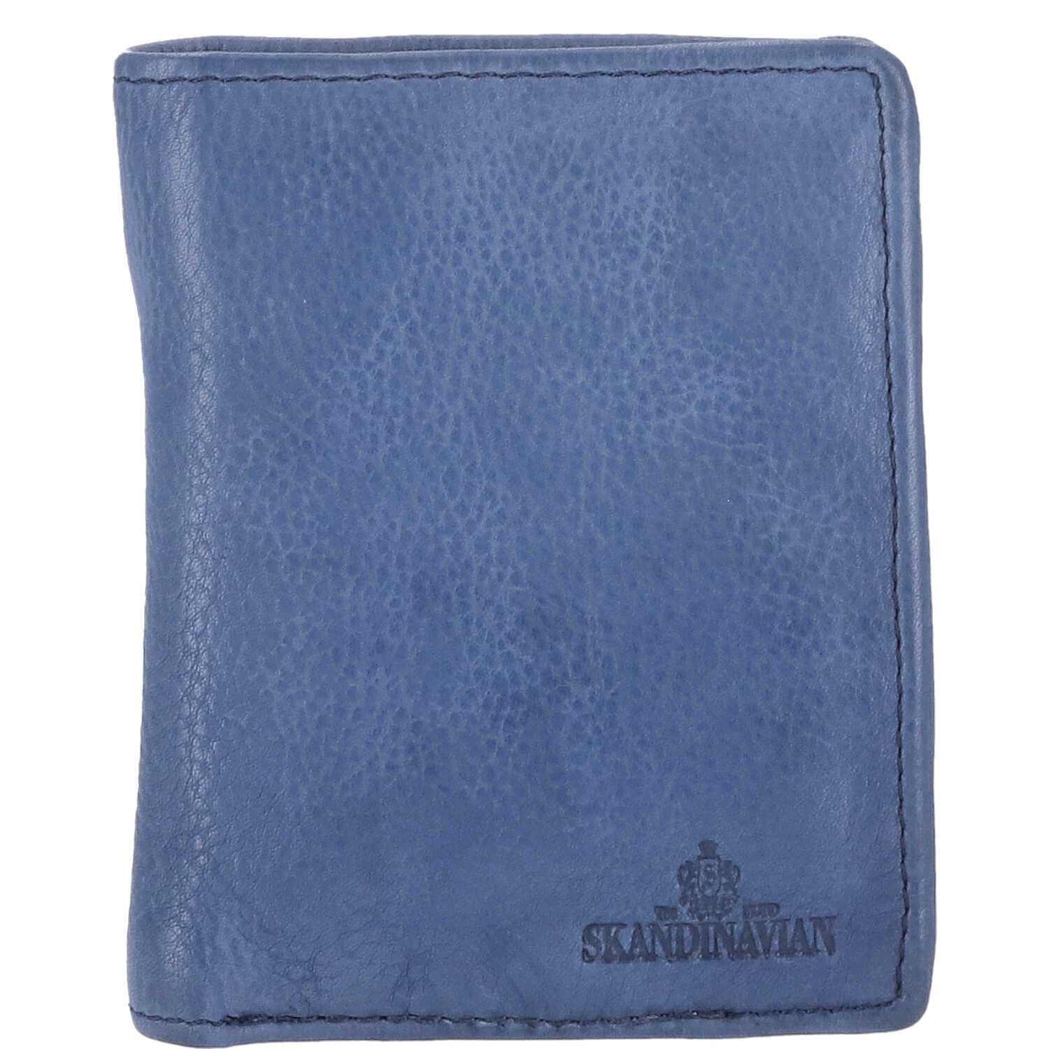 The Skandinavian Brand Geldbörse The Skandinavian Brand Mens Wallet Washed Leather blau