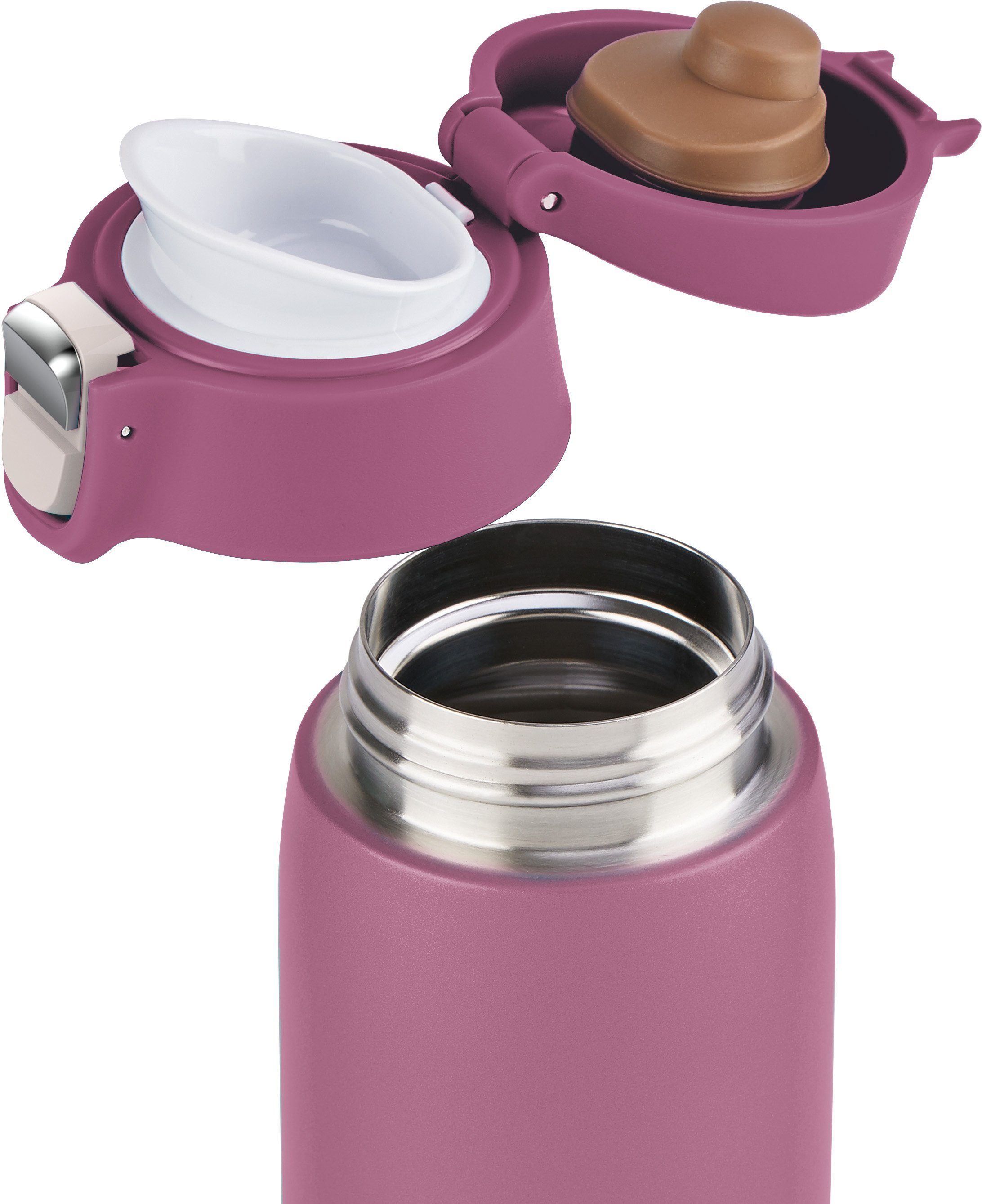 Mug rosa 0,4L, Kunststoff, Travel dicht, Edelstahl, kalt 8h Edelstahl, Thermobecher Light, warm/16h Emsa 100%