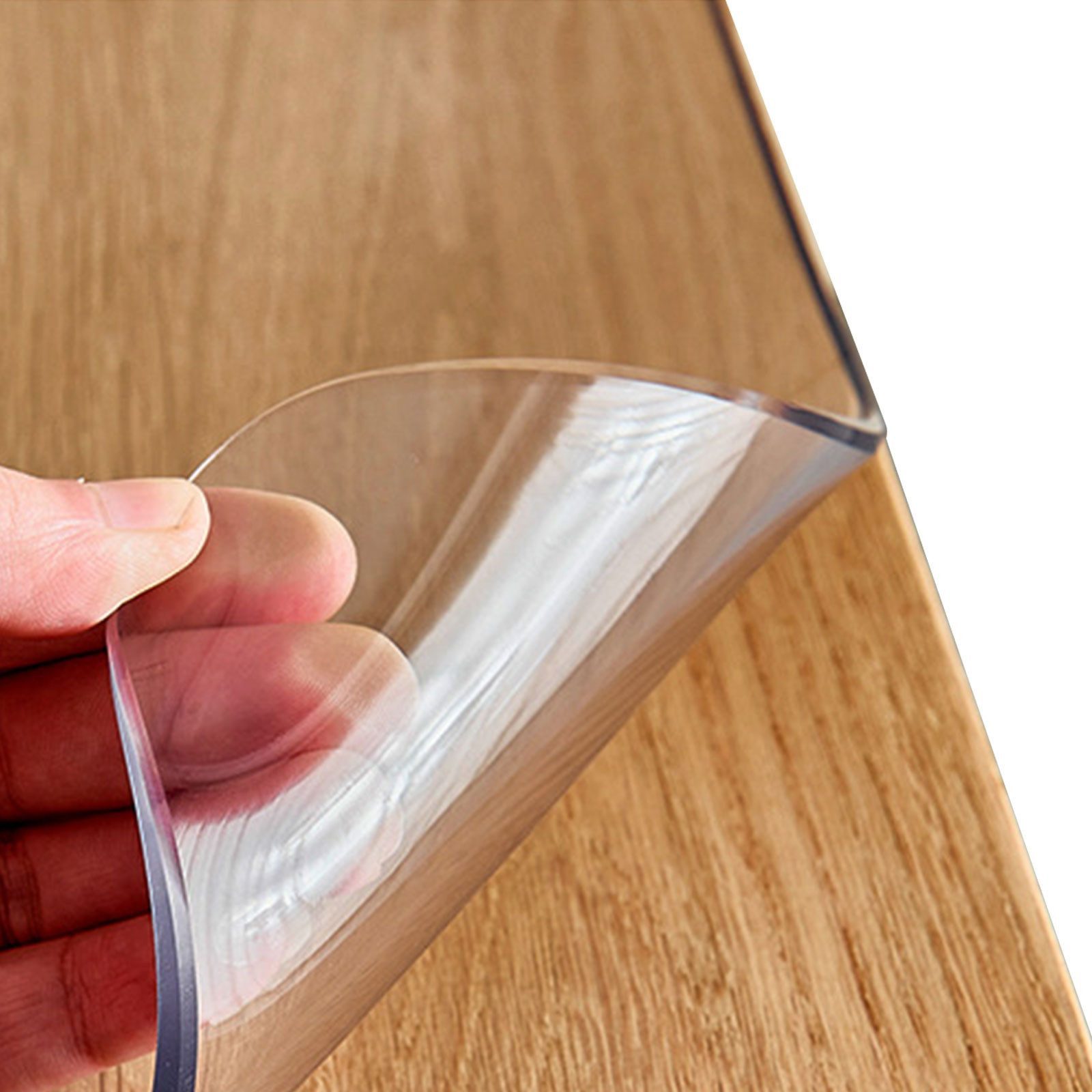 Tischdecke 65° Abgeschrägte Kante 2mm Schutzfolie, Wasser- und ölbeständig
