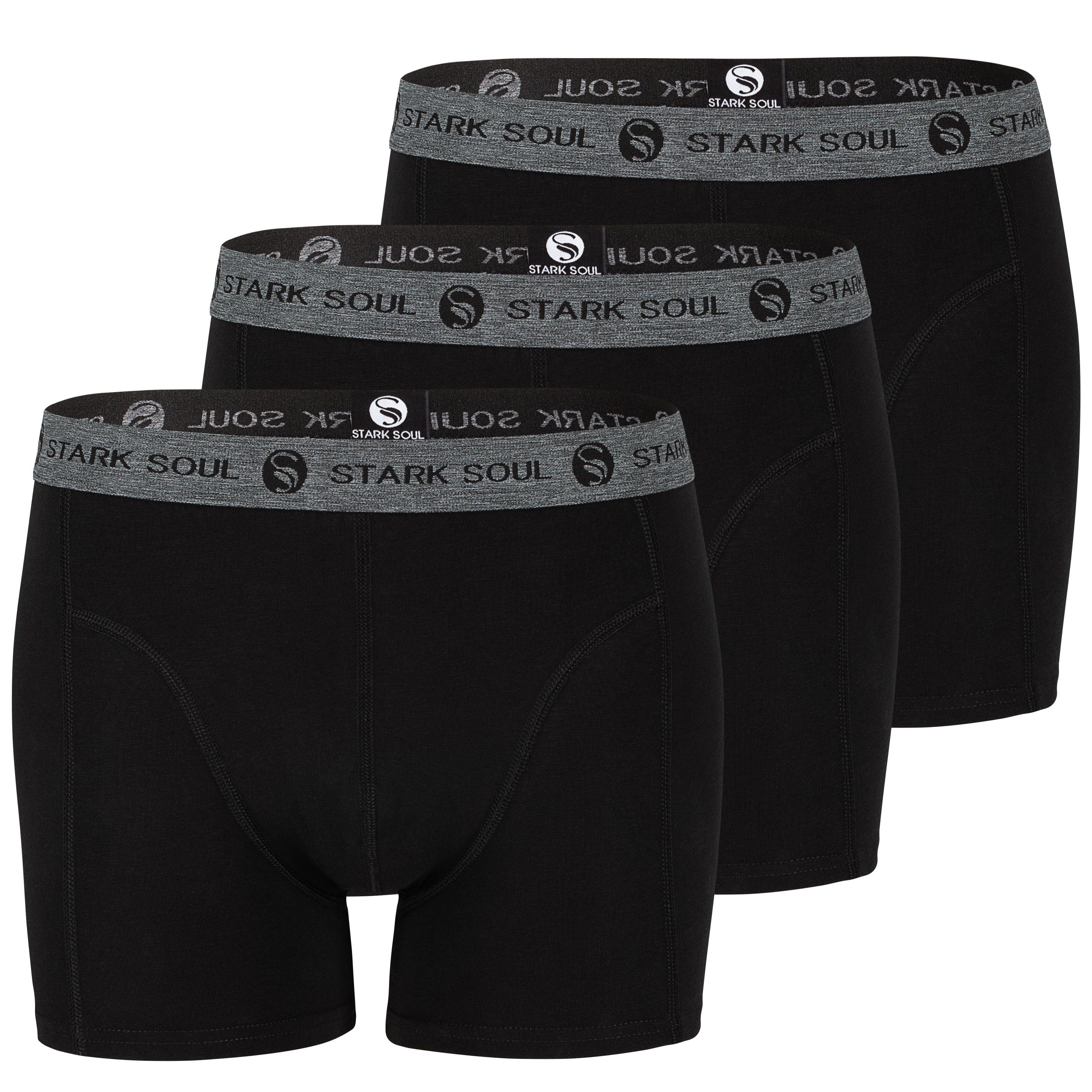 Boxershorts Herren Boxershorts, 3er Pack, Retroshorts, Trunks - weiche Baumwolle