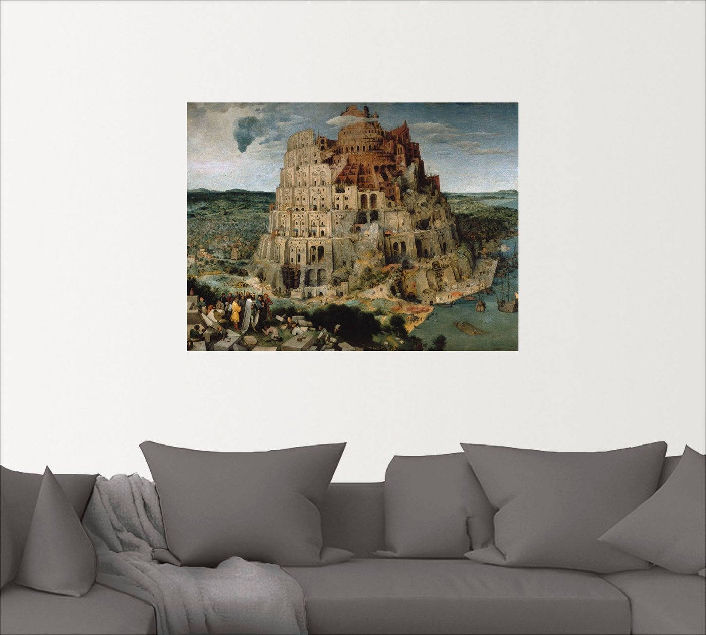 Artland Wandbild »Der Turmbau von Babel. 1563«, Gebäude (1 Stück), in vielen Größen & Produktarten -Leinwandbild, Poster, Wandaufkleber / Wandtattoo auch für Badezimmer geeignet-kaufen