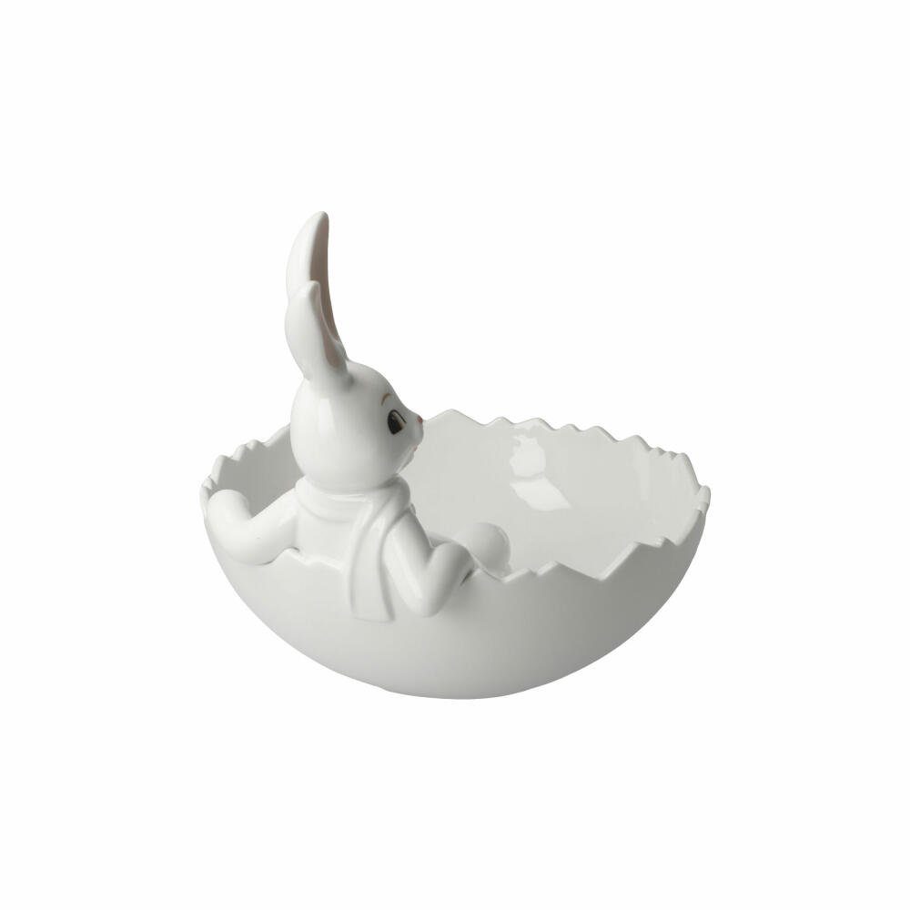 Goebel Osterfigur Hase mit Schale Snow White - Sweets