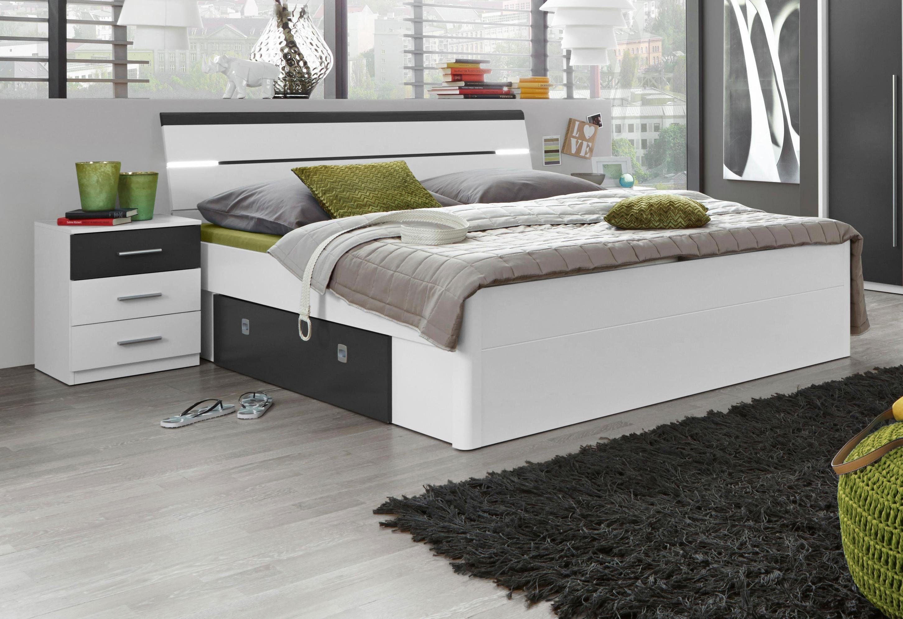 Schlafkontor Stauraumbett Mars Bettanlage inklusive Bettschubkästen und Nac günstig online kaufen