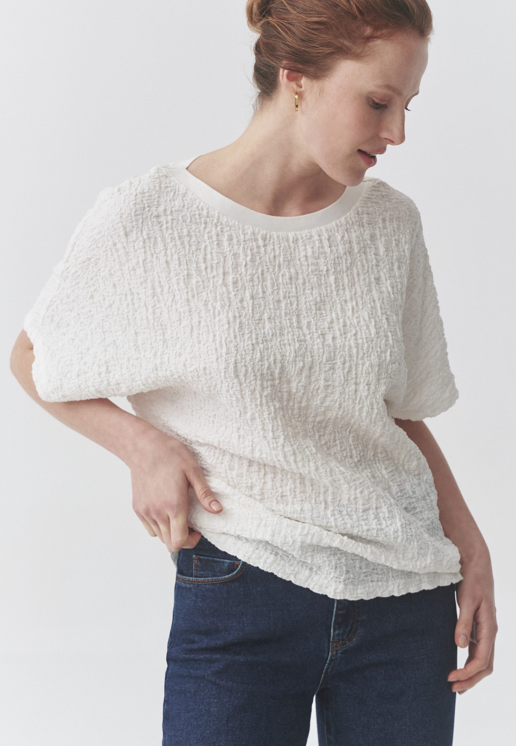 TATUUM Klassische Bluse Oversized-Bluse Mit Kimono-Ärmeln - Aviva