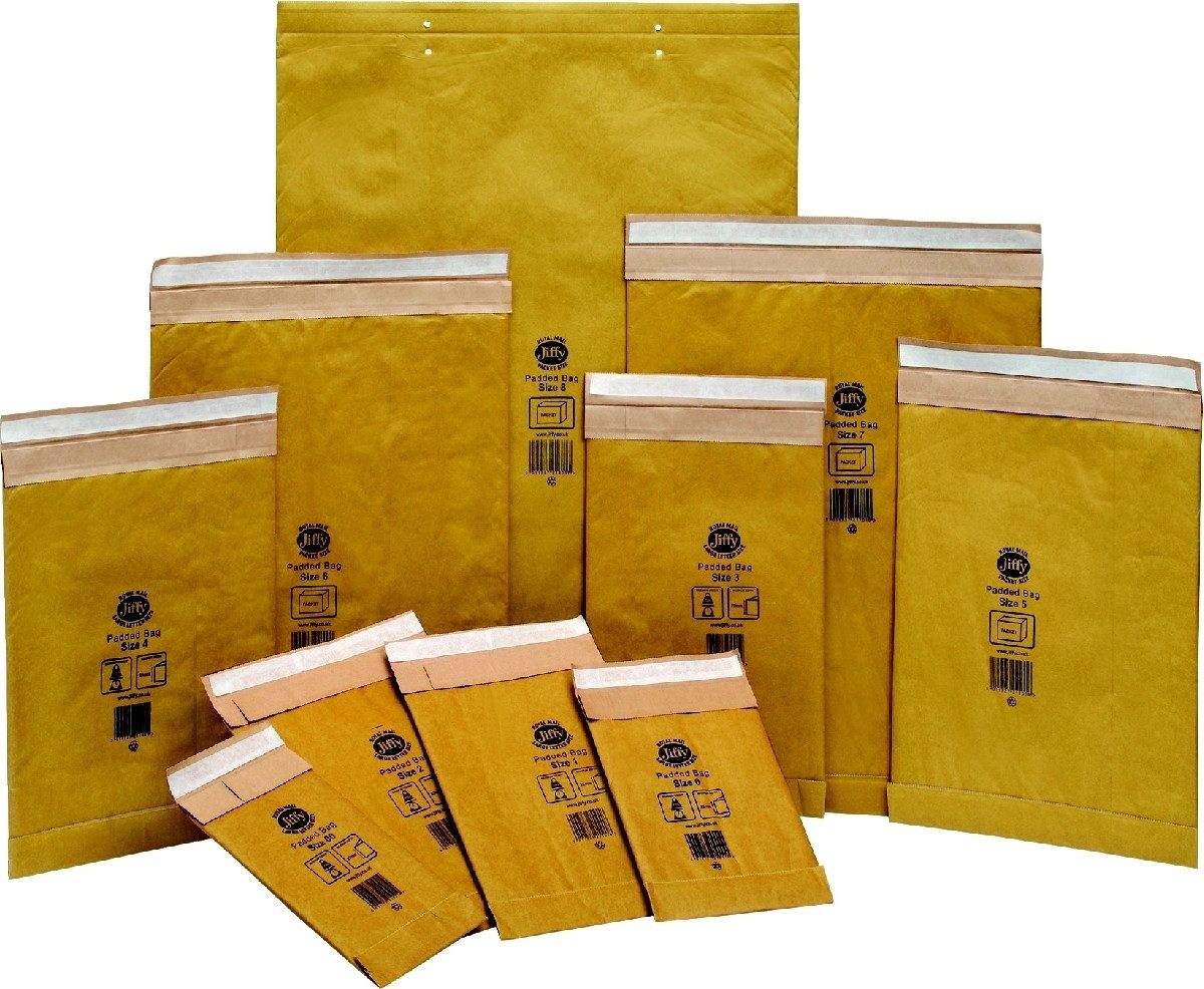 Versandtasche Papierpolstertasche Jiffy 5 Innenmaß 245x381mm braun.