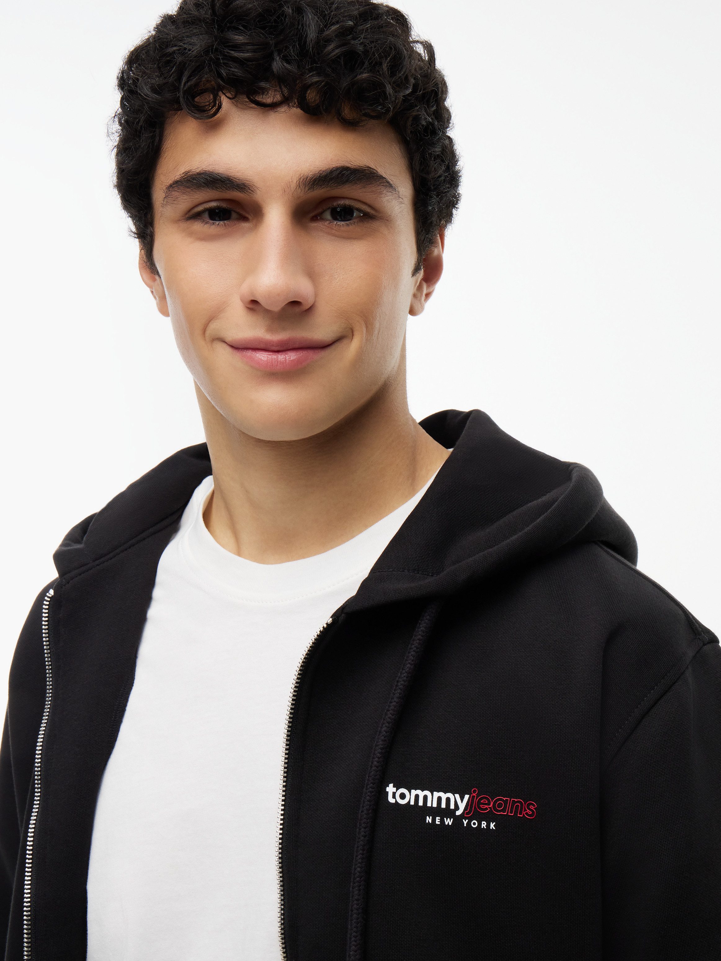 Tommy Jeans Kapuzensweatjacke TJM REGULAR DNA BACKPRINT FULLZIP