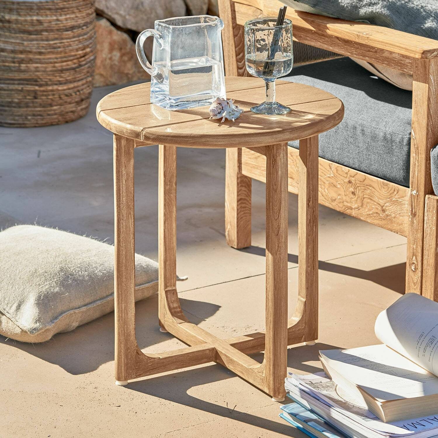 Mirabeau Gartentisch Beistelltisch Tewksbury grau