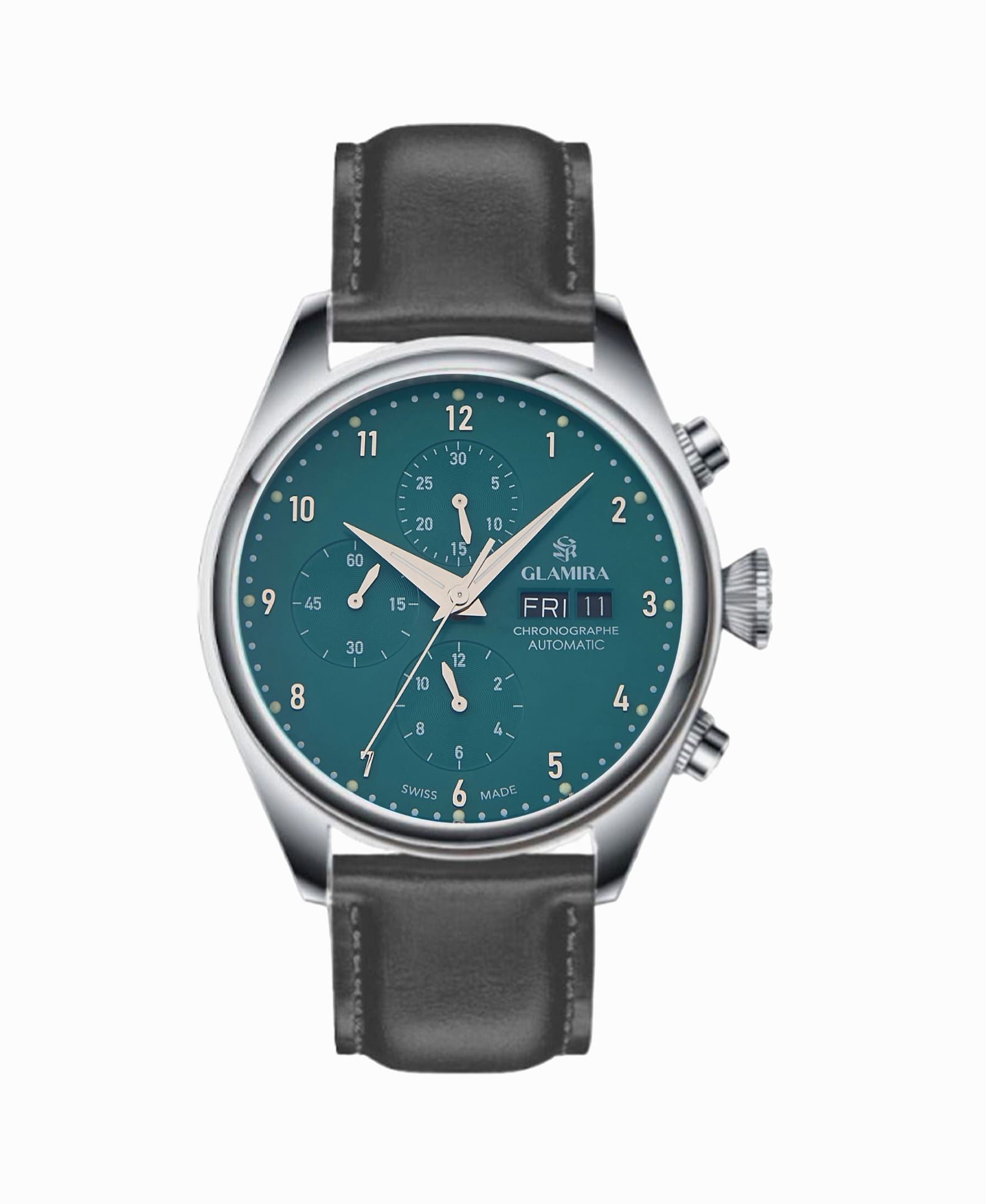 GLAMIRA Luxusuhr GLAMIRA Tireon Automatikuhr Blau-Grün Tireon, (1-tlg), Automatik