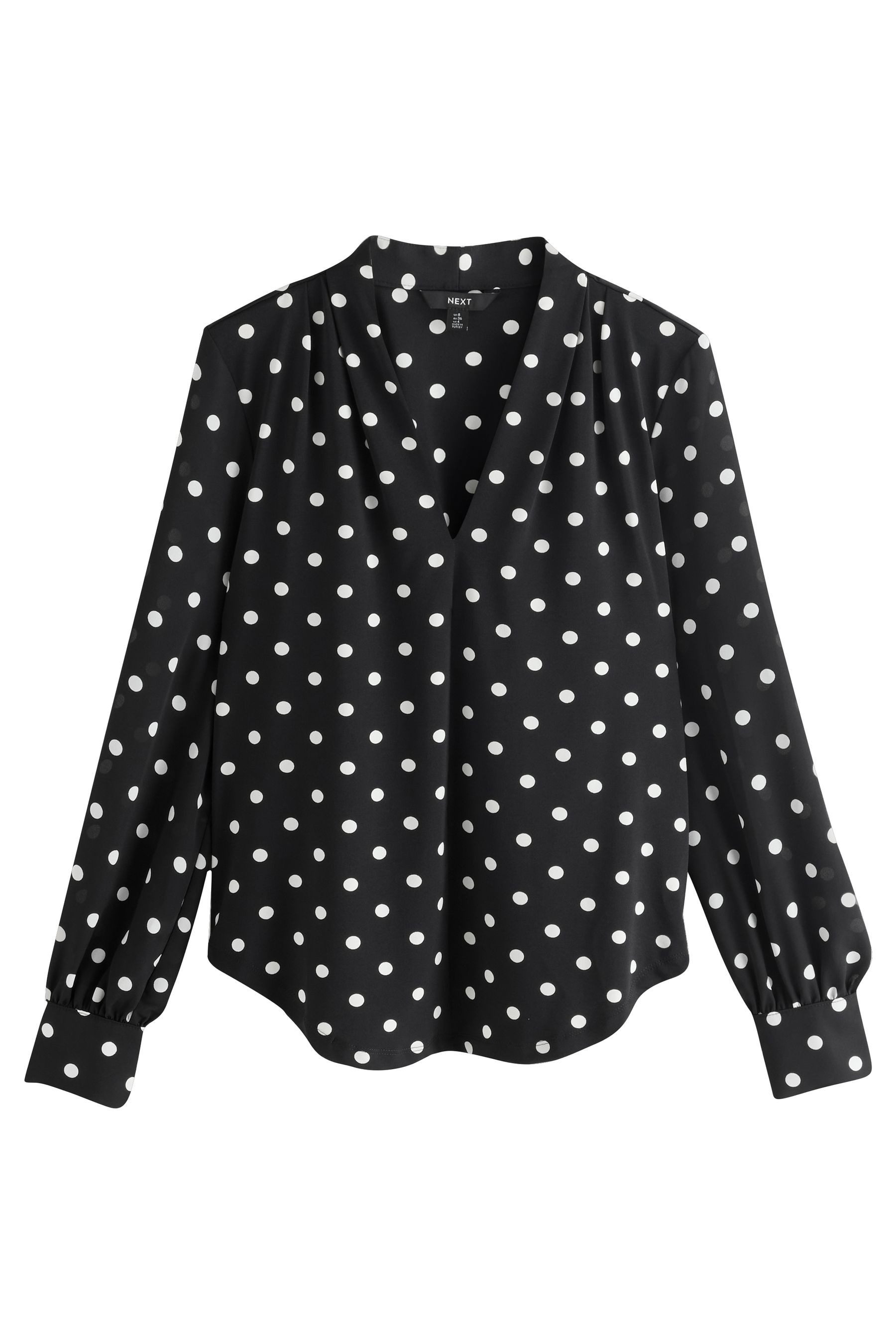 Next Langarmbluse Langärmelige Bluse mit V-Ausschnitt (1-tlg) günstig online kaufen