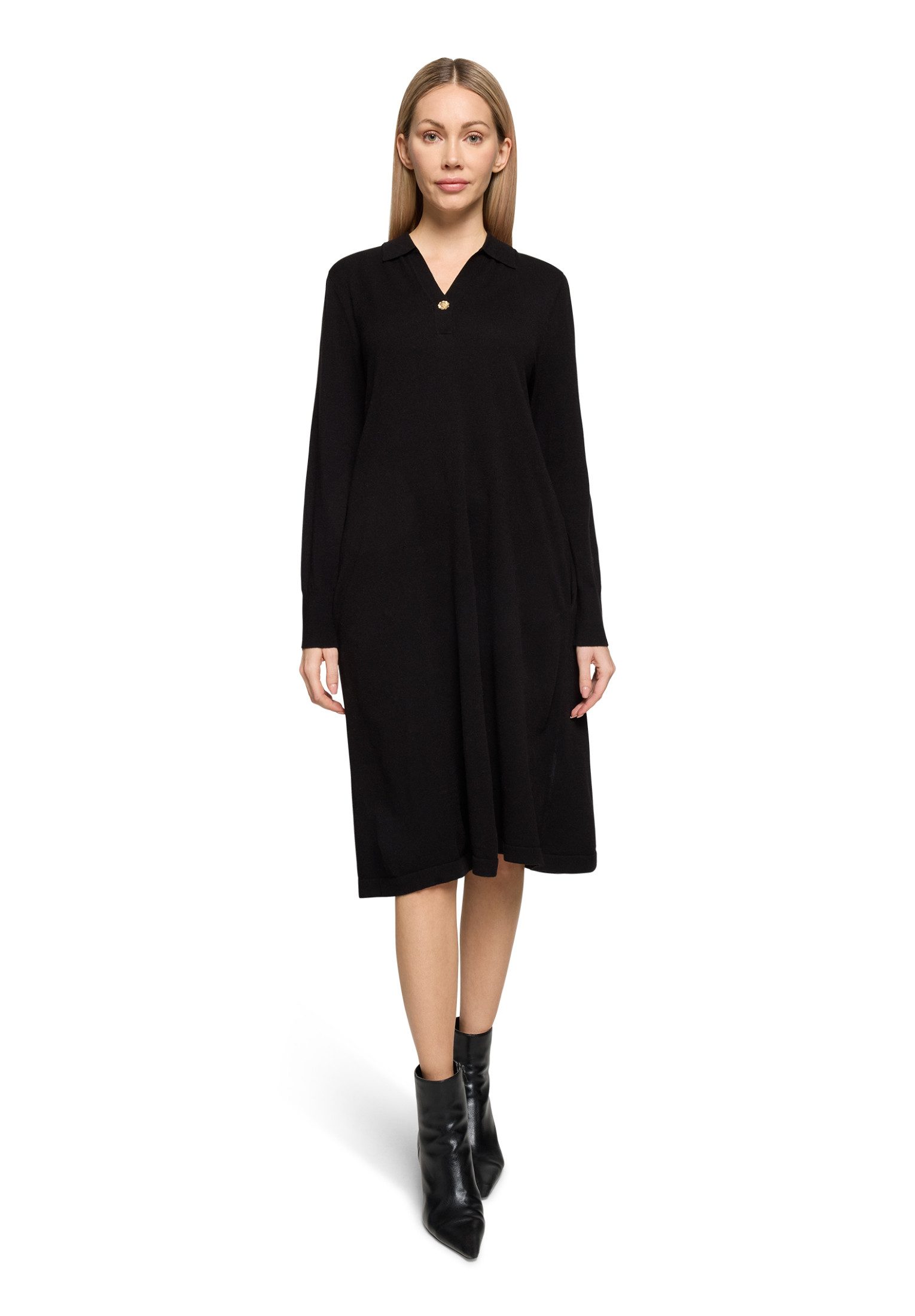 Cartoon Strickkleid Damen Strickkleid mit Kragen günstig online kaufen