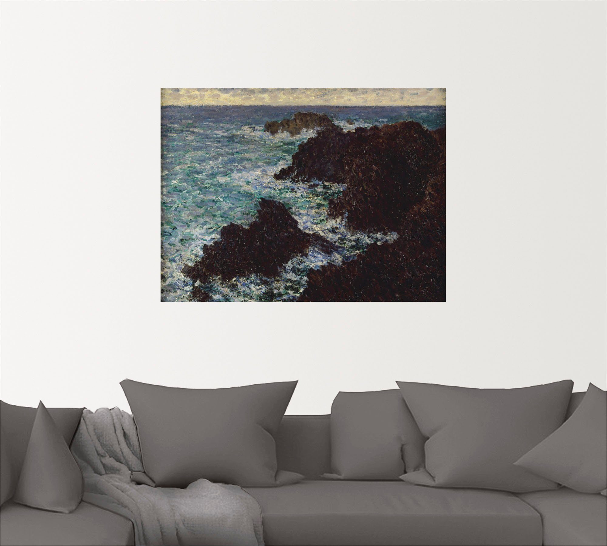Poster der Wandaufkleber in Größen Felsen an oder Belle-Ile, versch. Wandbild der Küste Sauvage Côte Leinwandbild, als Artland (1 St),