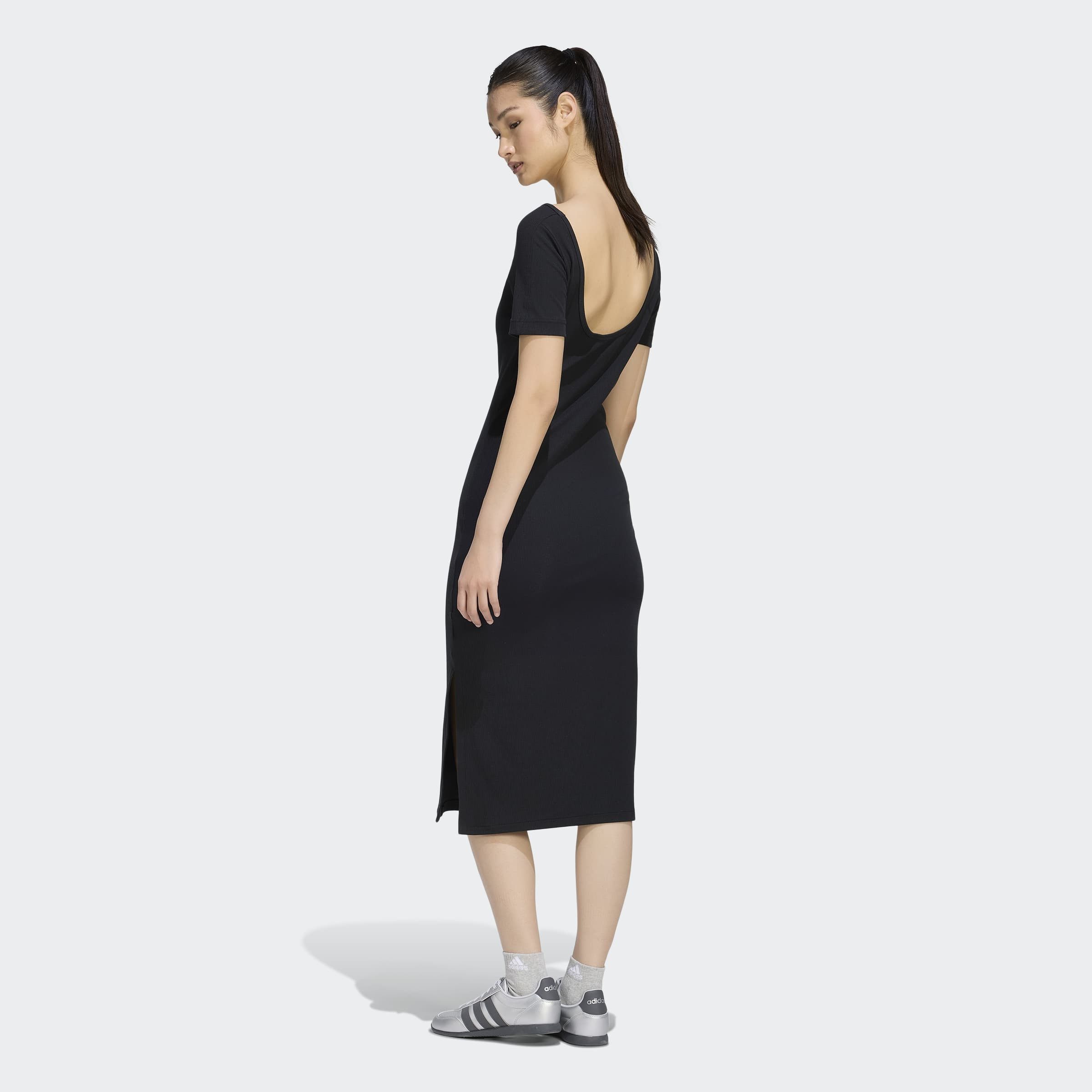 adidas Sportswear Shirtkleid W AK SL RIB DRE für Erwachsene geeignet, ohne Verschluss, aus Baumwolle