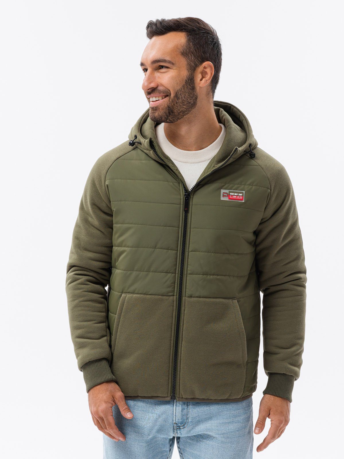 Blouson Herrenjacke aus Mischgewebe - oliv V4 C601 XL