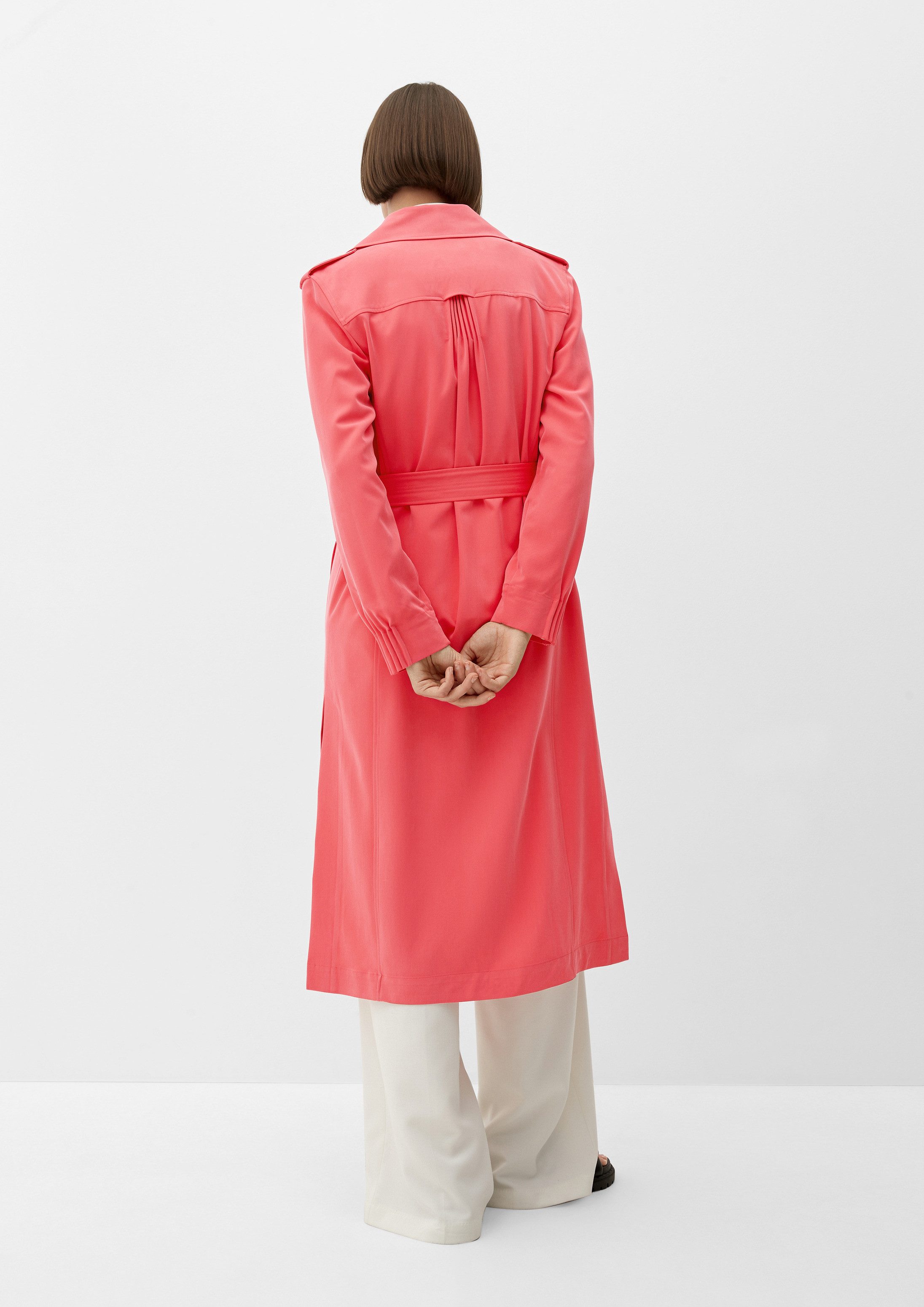 s.Oliver Trenchcoat Outdoor-Mantel Trenchcoat aus Viskosemix