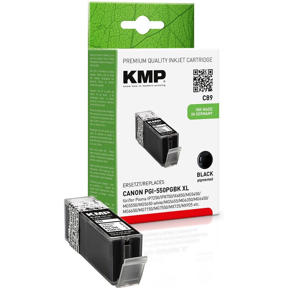 KMP 1 Tinte C89 ERSETZT PGI-550XL - black Tintenpatrone (1-tlg)