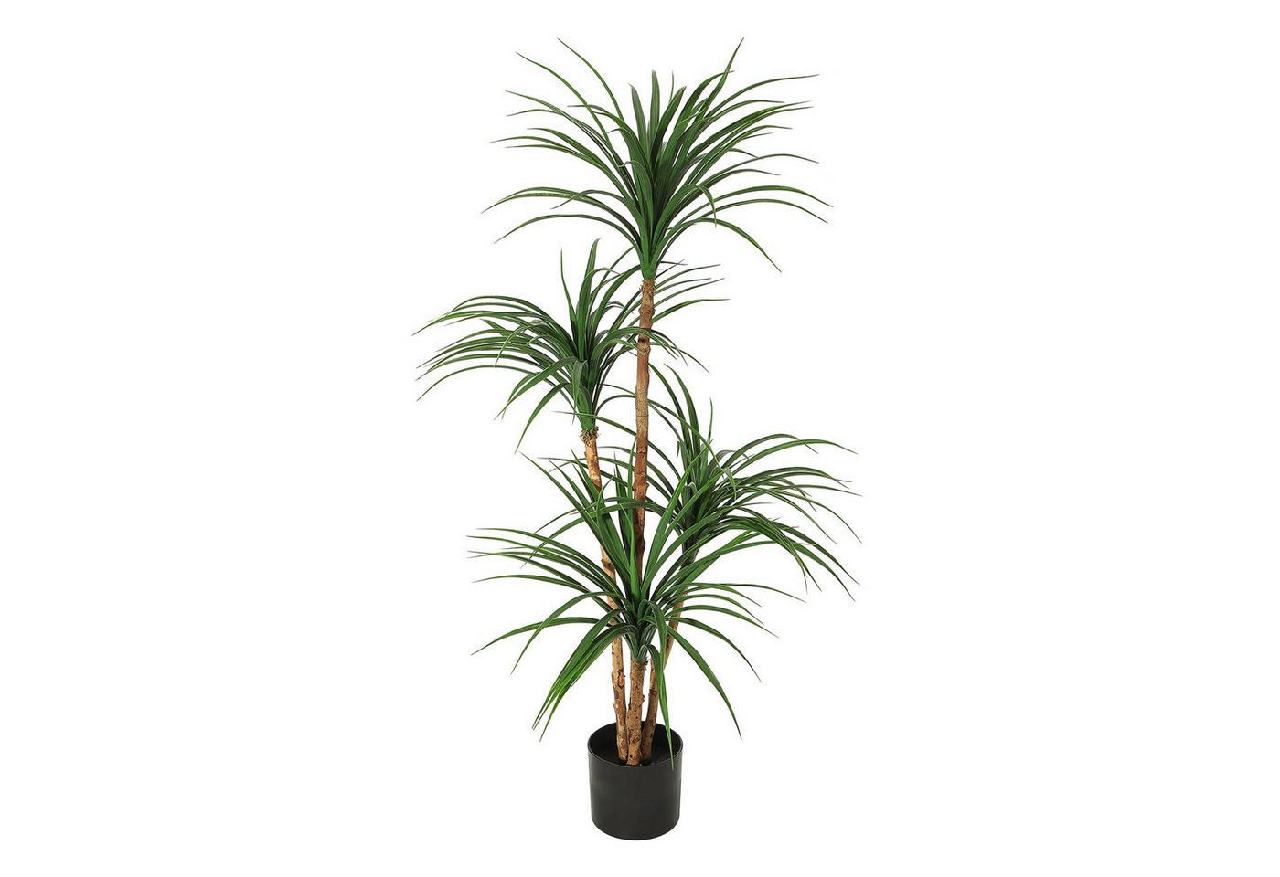 Kunstbaum Künstliche Drachenbaum Kunstpflanze 122/152/182cm, GarveeMore, Höhe 122 cm